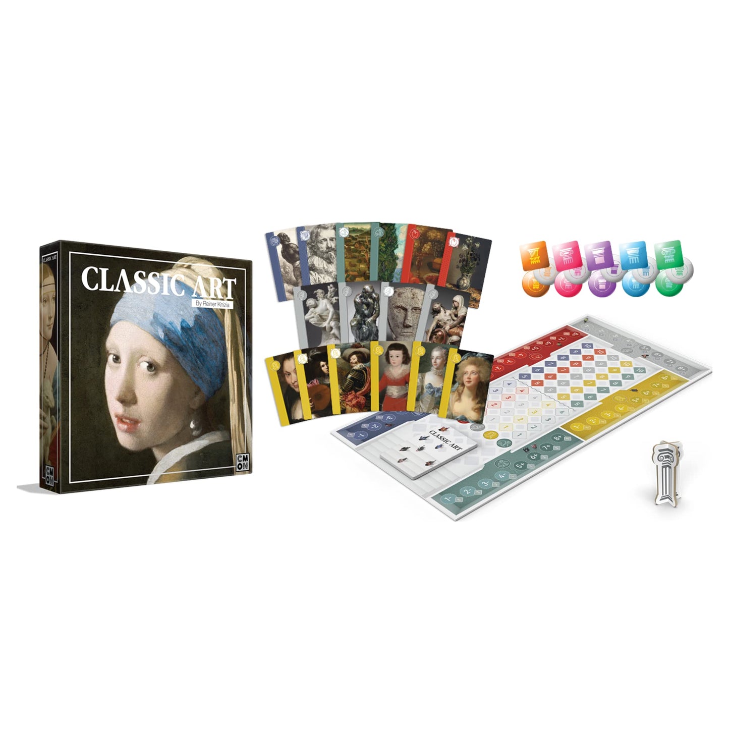 CMON Classic Art Board Game | Art Collection Strategy Game | A Competitive Game of Prediction | Great for Game Night with Adults | Ages 14+ | 2-5 Players | Average Playtime 30 Minutes | Made by CMON