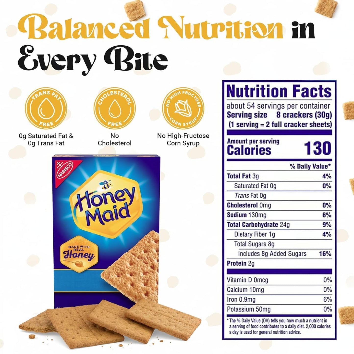 (Pack of 8) Bulk Value Pack Honey Maid Honey Graham Crackers – 14.4 oz Boxes – Classic Snack for S’mores, Baking & Snacking (216 Full Sized Crackers)