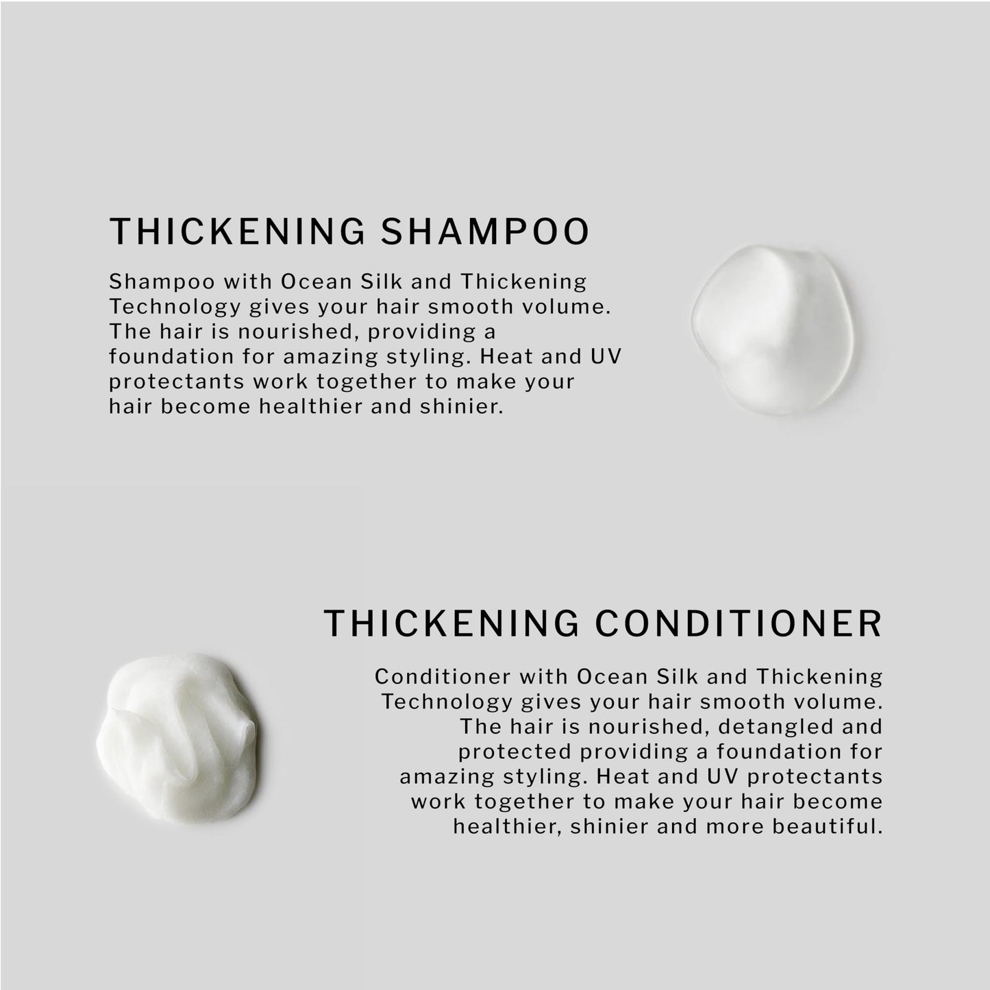 SACHAJUAN Thickening Shampoo and Conditioner Set | Ocean Silk & Thickening Technology For Volume | Vegan & Paraben Free | Set of 2 (8.4 oz)