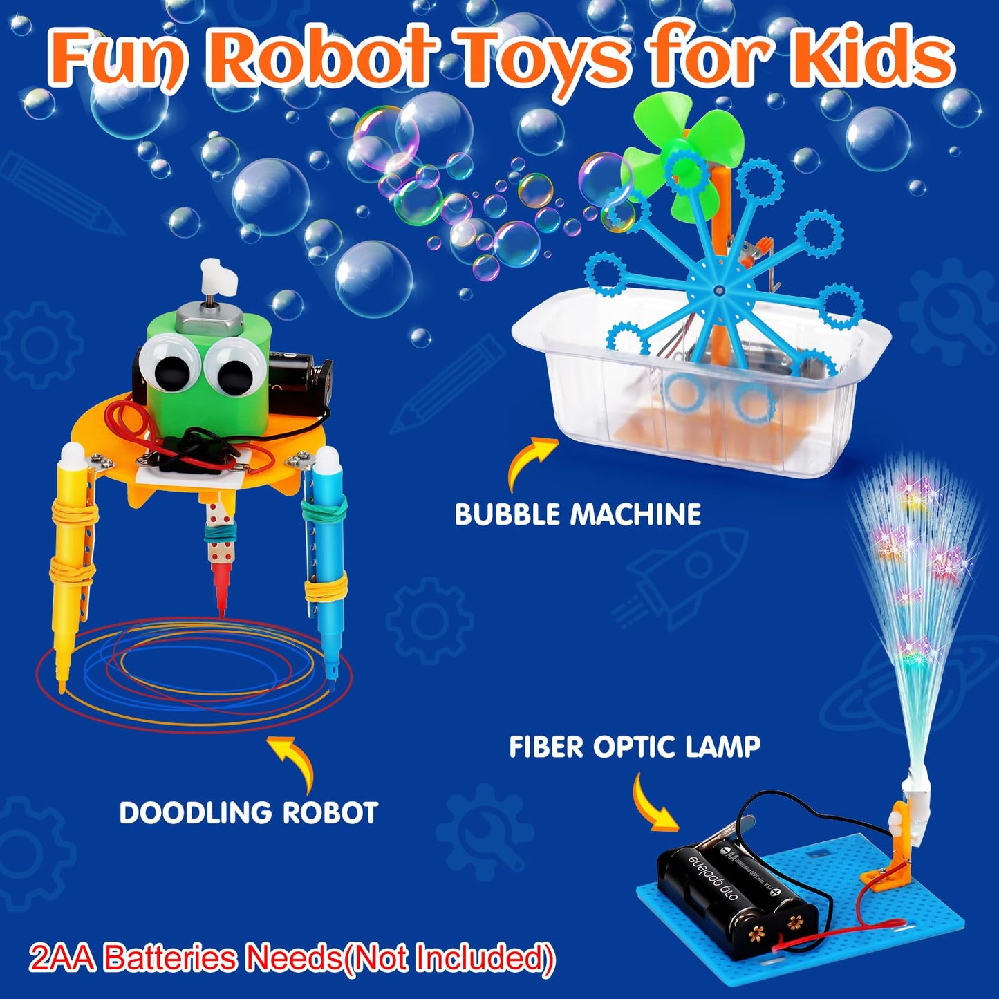 STEM Science Robotics Kit 6 Set Electronic Science Experiments Projects Activities for Kids DIY Engineering Building Kit Age 8-10 10-12 Motor Robot Toy for 8 9 10 11 12 + Years Old Boys Girls Gift