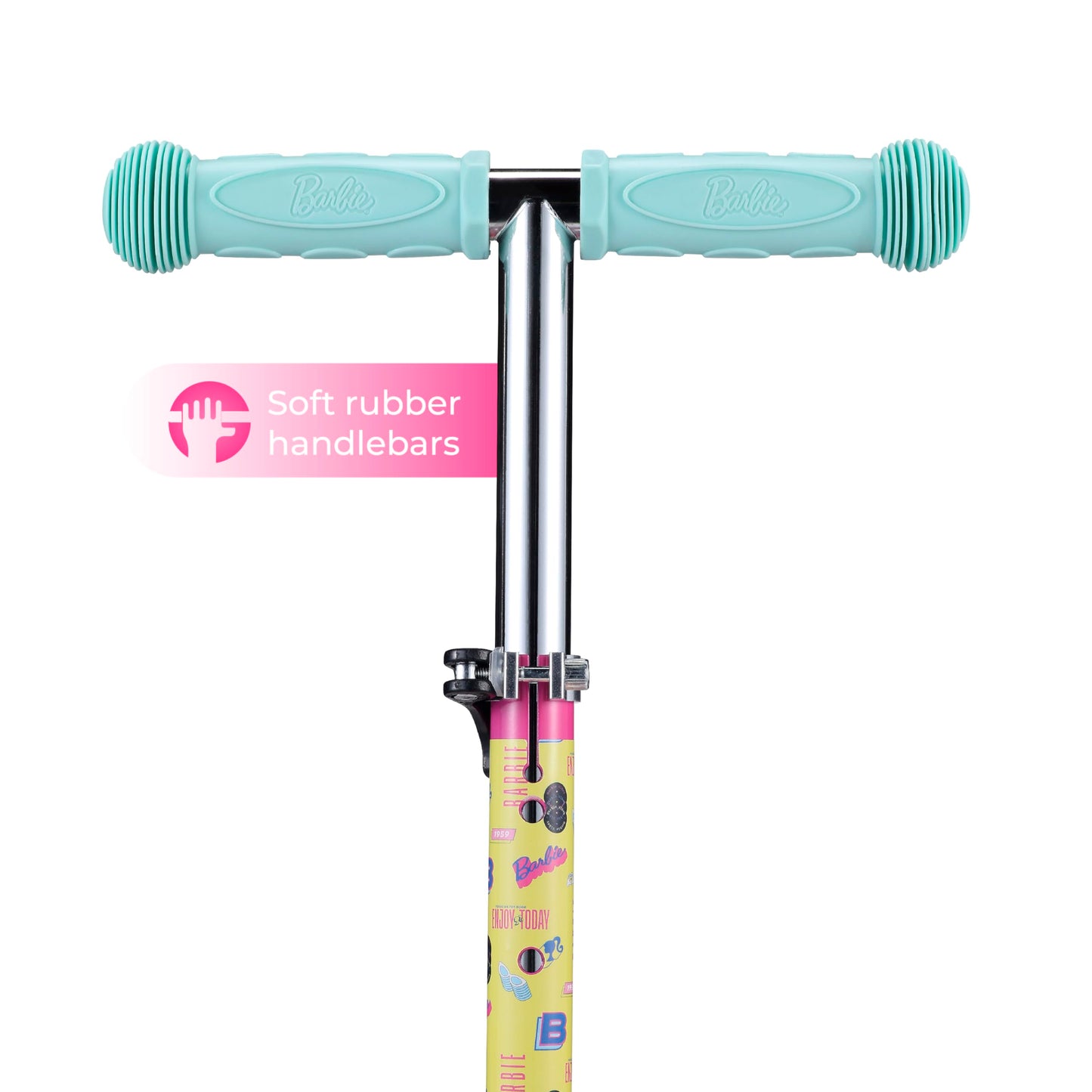 Barbie Self Balancing Kick Scooter with Light Up Wheels, Extra Wide Deck, 3 Wheel Platform, Foot Activated Brake, 75 lbs Limit, Kids & Toddlers Girls or Boys, for Ages 3 and Up