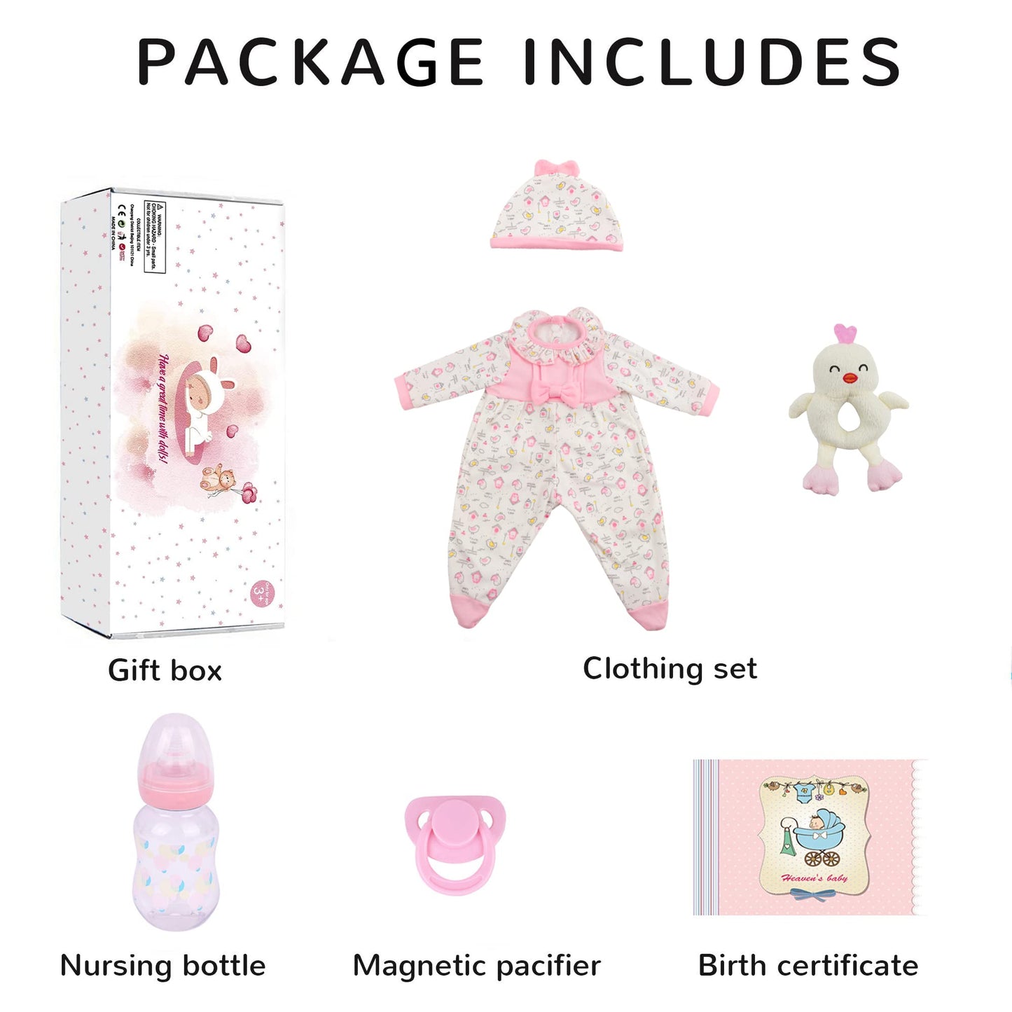 Kaydora Reborn Baby Doll - 16 Inch Realistic Newborn Girl, Lifelike Silicone Doll with Soft Weighted Body, Kids Gift Box for 3+