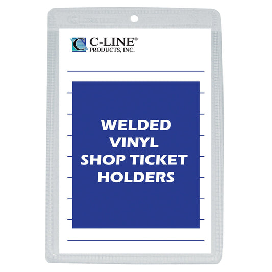 C-Line Vinyl Shop Ticket Holders, Both Sides Clear, 6 x 9 Inches, 50 per Box (80069)