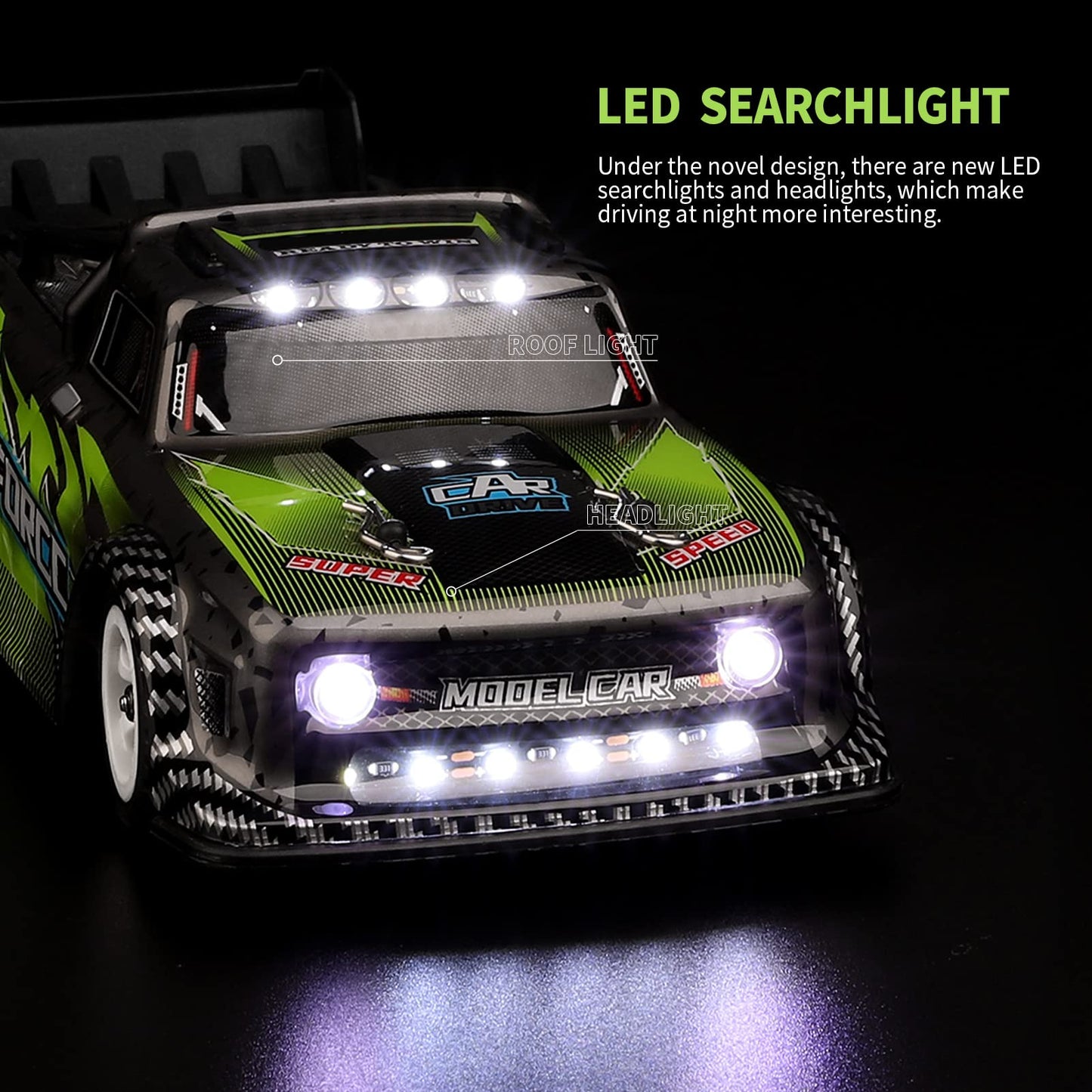 GoolRC WLtoys 284131 RC Drift Car, 1:28 Scale 4WD 30KM/H High Speed Electric Drifting Car RTR, Metal Chassis, 2 Batteries for Adults
