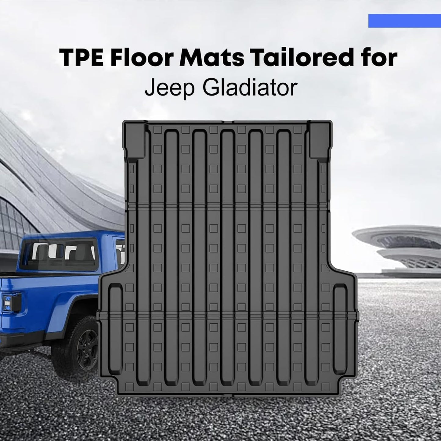 AOMSAZTO Truck Bed Mat for 2020-2025 2026 Jeep Gladiator JT 5FT All Weather Protection Non-Slip TPE Trunk Bed Liner for 2020 2021 2022 2023 2024 2025 2026 Jeep Gladiator Accessories.