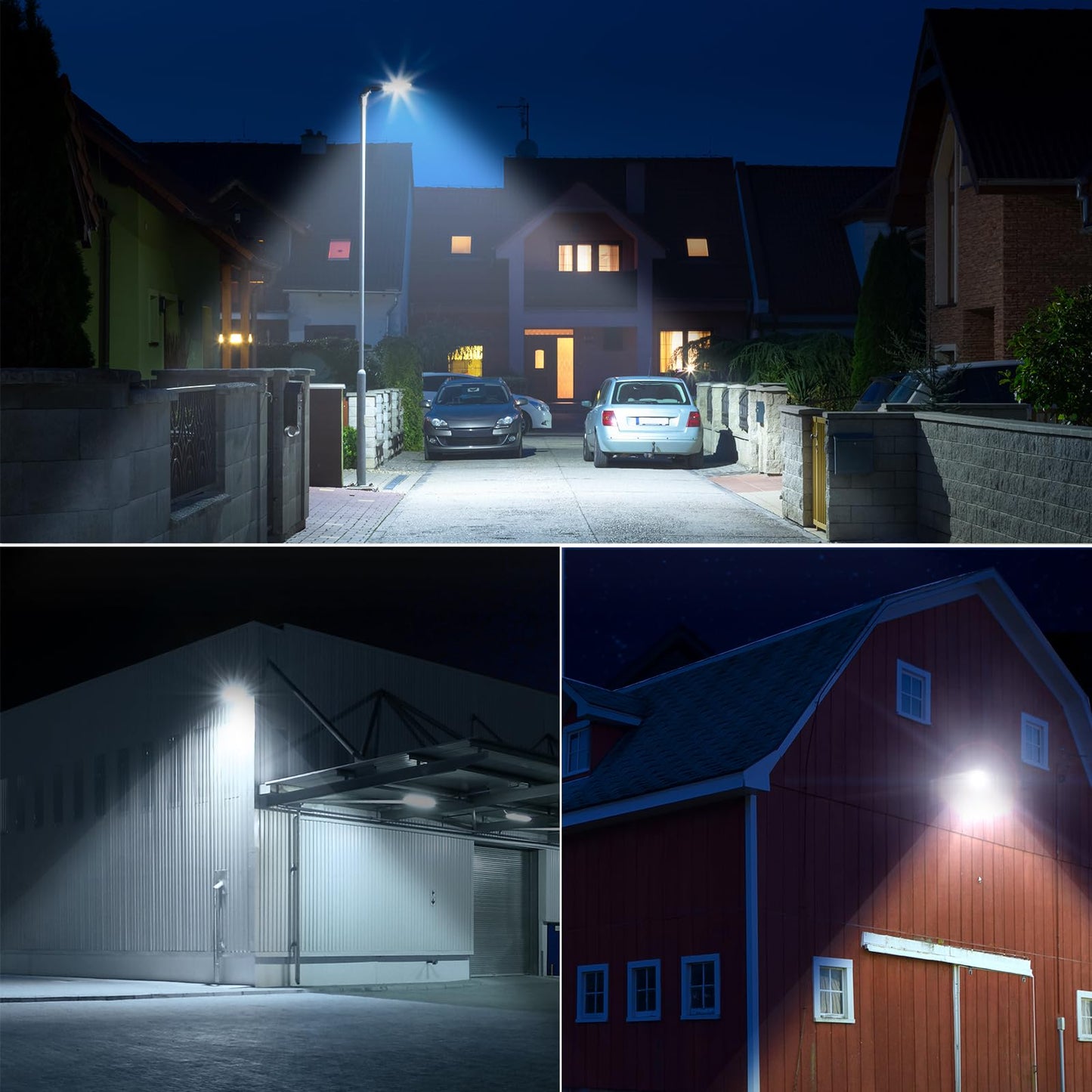 Olafus 170W LED Barn Light 2 Pack, Dusk to Dawn Outdoor Lighting with Photocell, 22000LM Brightness Area Street Outdoor Lights Fixture, IP65 Waterproof 6500K Daylight Exterior Security Flood Lights