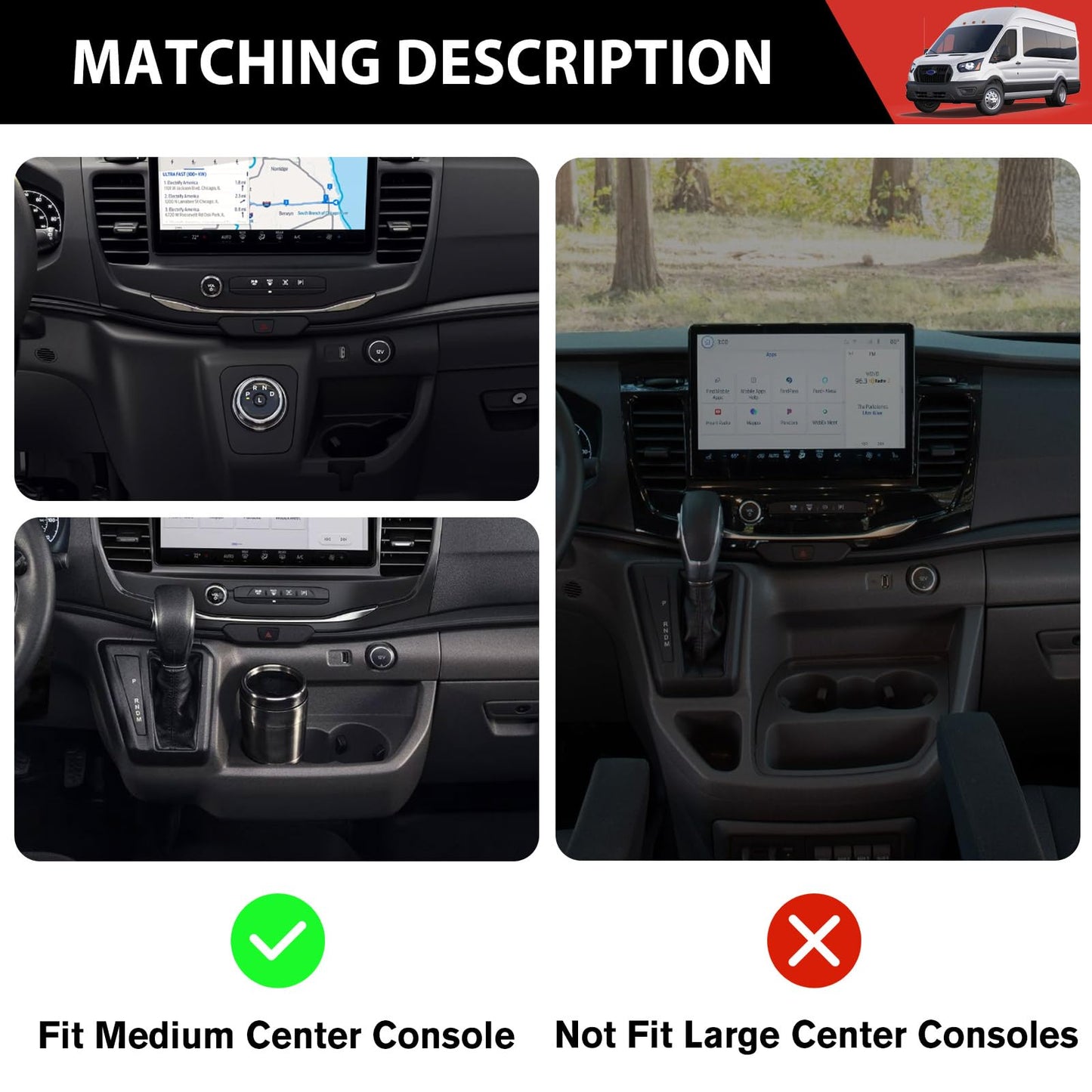 Utiiy Floor Mat Front Liner Fit for 2022 2023 2024 Ford Transit (All Models W/Vinyl Floors) TPE All Weather Mat for 2022 2023 2024 Ford Transit Front 1st Row Accessories