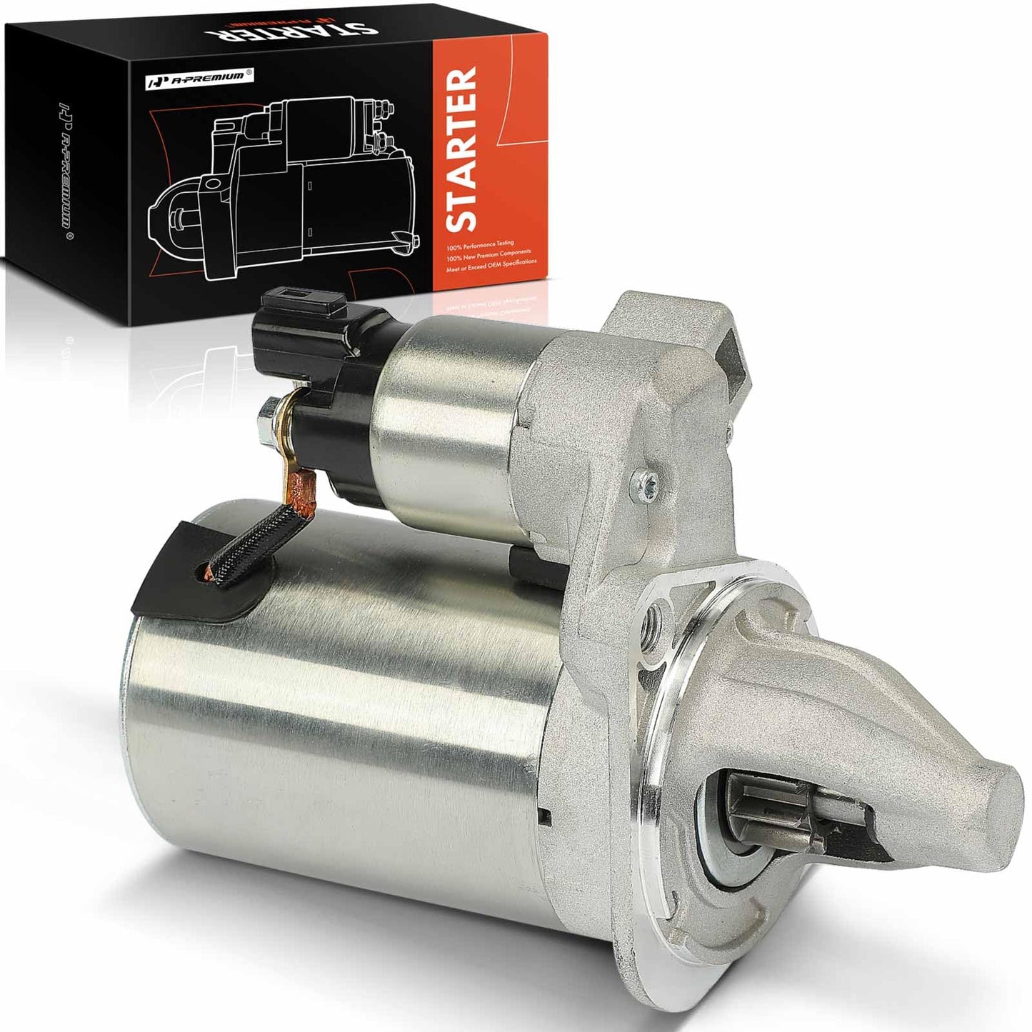 A-Premium Starter Motor Compatible with Kia Soul 2014-2019 1.6L, Rio 2016-2017, 12V 0.9KW 10-Teeth Clockwise, Replace# 361002B110
