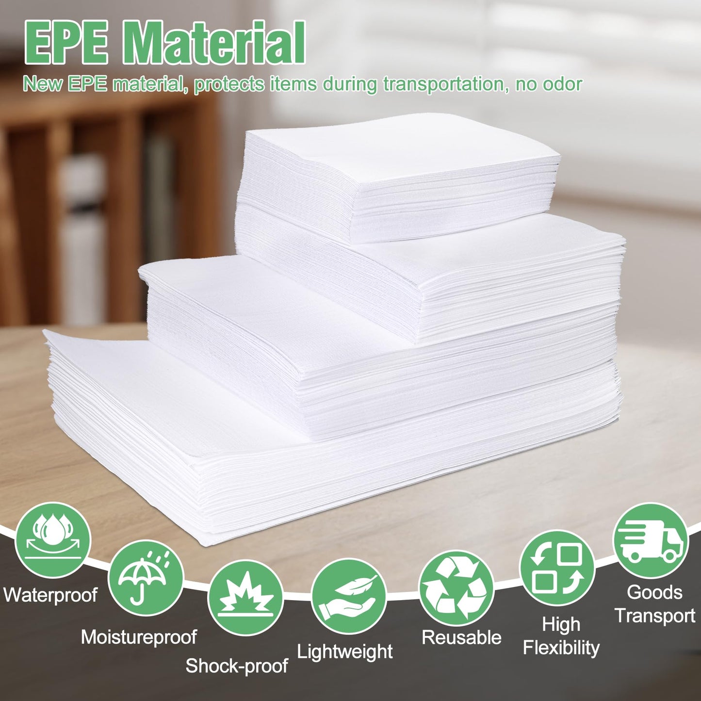 540Pcs Dish Packing Supplies for Moving, 270 Cushion Foam Wrap Pouches & Sheets 4 Sizes (16x12", 12x12", 12x7.8", 7.8x7.8") with 270 Fragile Stickers Plate Packing Sleeves for Fragile Shipping Storage
