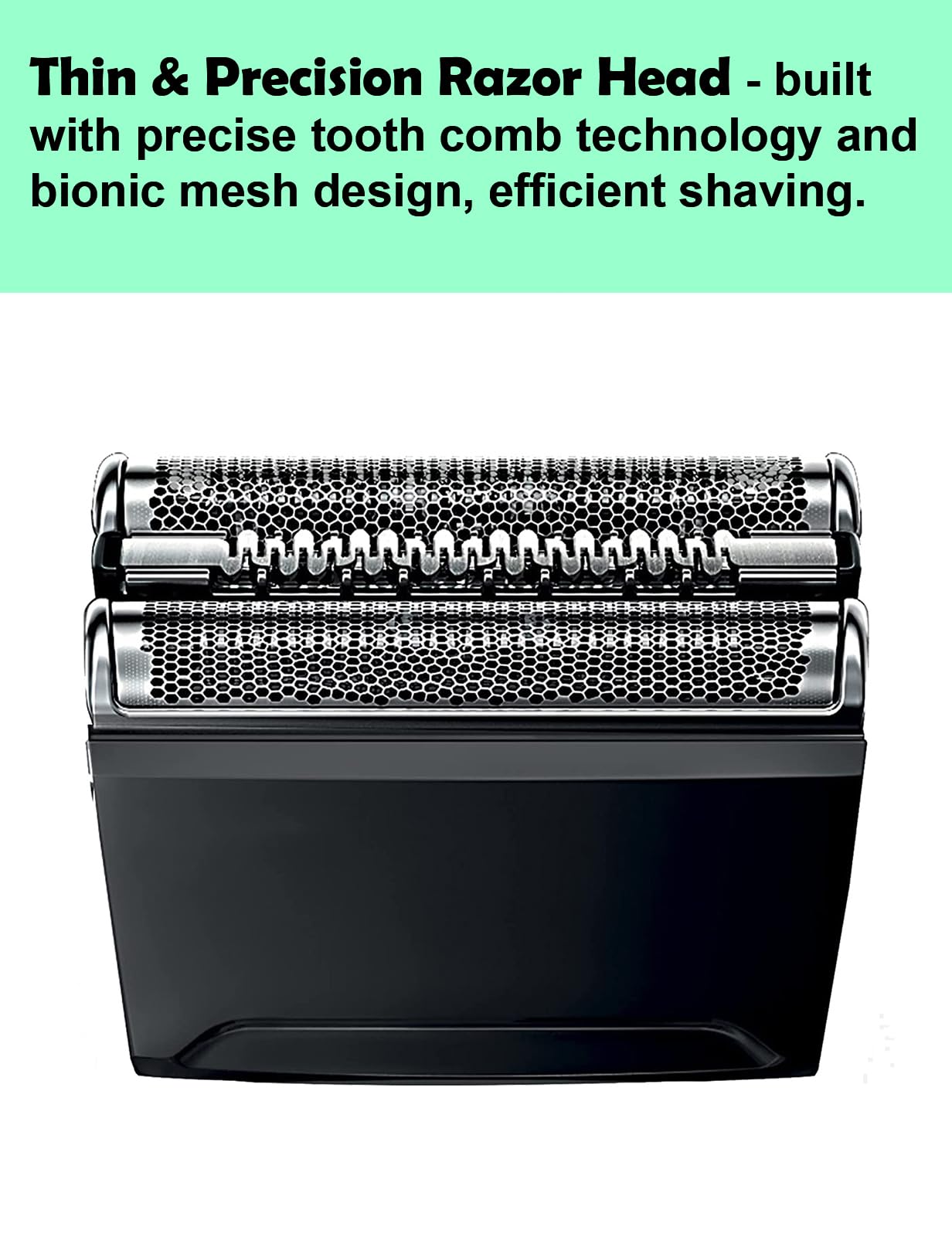 52B Series 5 Replacement Head for Braun Electric Shaver, S5 Wet and Dry Replacement Foil and Cutter Compatible with 5190cc 5090 5020 (2 Count)
