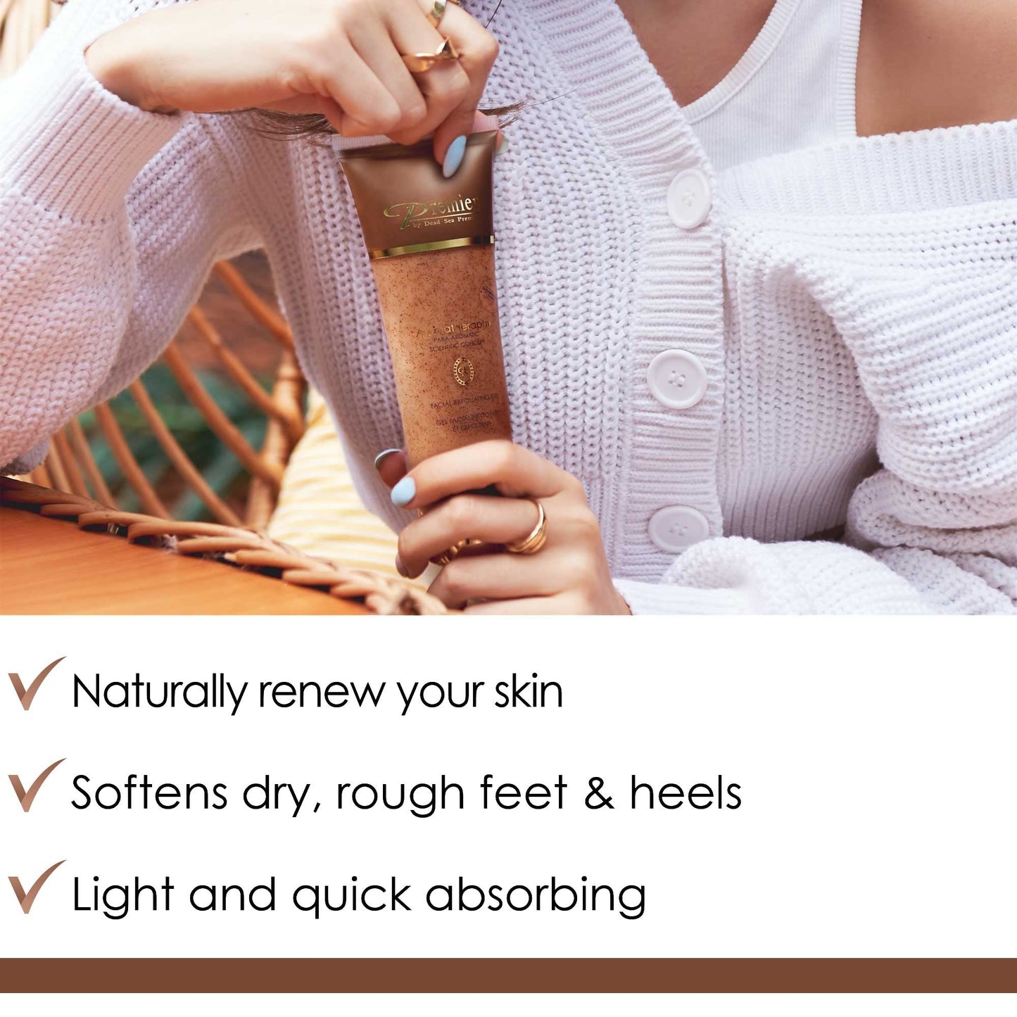 Premier Dead Sea exfoliating face scrub & face wash Classic Para-Pharmaceutical Micro Grains face scrub face cleanser witch hazel jojoba oil skin care non-drying Aromatherapy Scientific Concept 4.25Fl