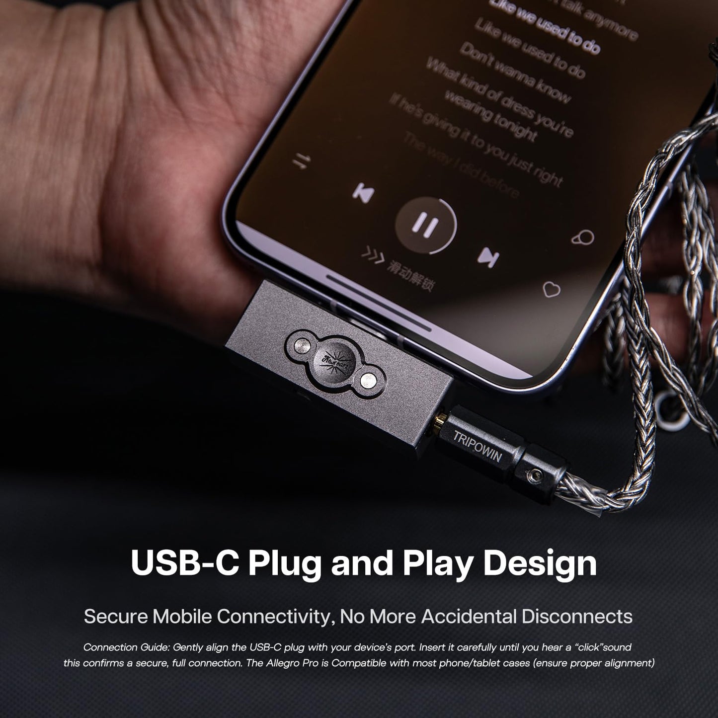 Linsoul Kiwi Ears Allegro Pro Upgraded IEM Earphone DAC/AMP, USB C to 3.5/4.4mm Output Supports PCM Up to 32bit/384kHz DSD128/DSD64, Dual ES9603 Amplifiers for Smartphones/PC/Laptops