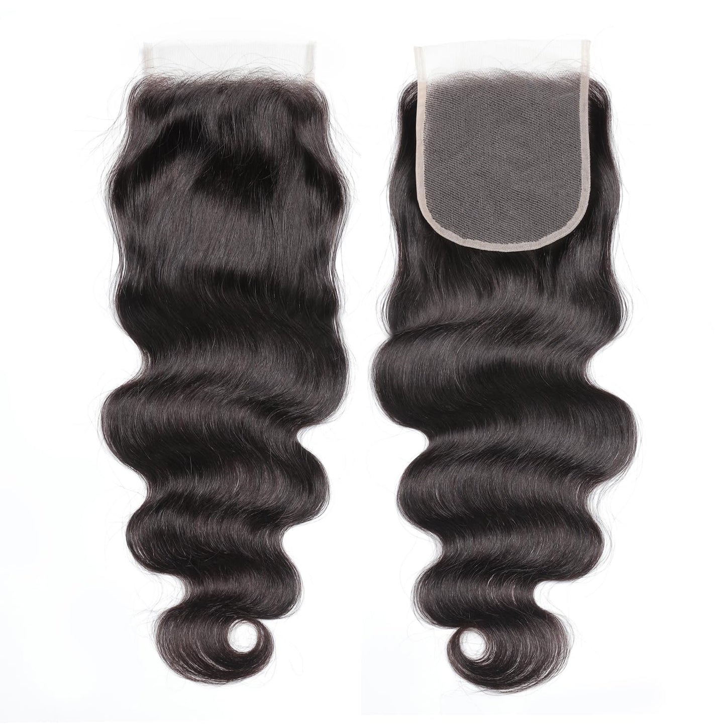 Body Wave 5x5 Transparent Lace Closure 100% Human Hair Invisible 5x5 Lace Closure 12A Brazilian Virgin Remy Human Hair Frontal Closure Pre Plucked Natural Color 20 Inch