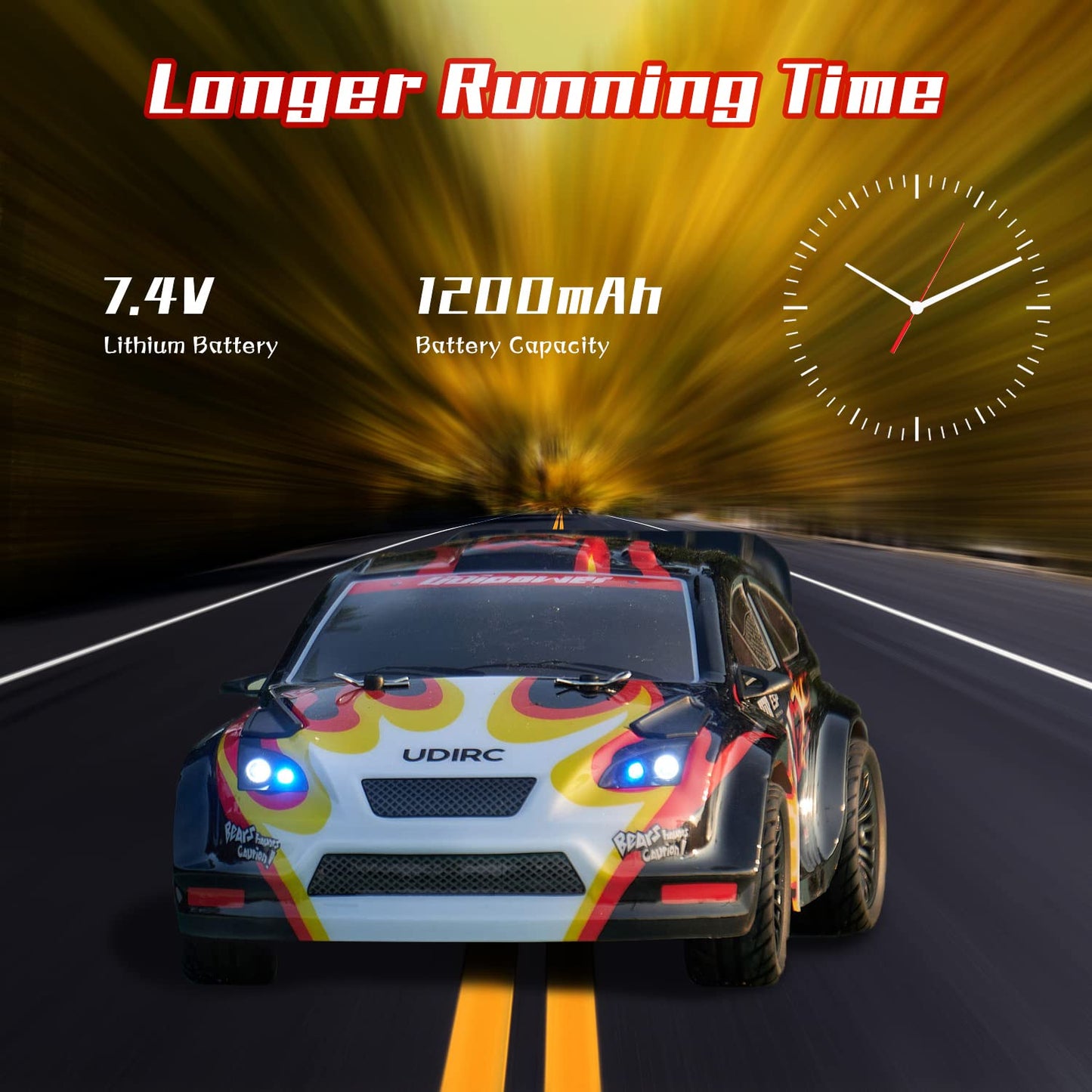 Losbenco Remote Control Drifting Car 1/16 Scale, 30+MPH 4WD High Speed Drift RC Car, Speed & Steering Control Vehicle Toy with U2 Sets of Tires and Light for Kids 8-12 Years Old