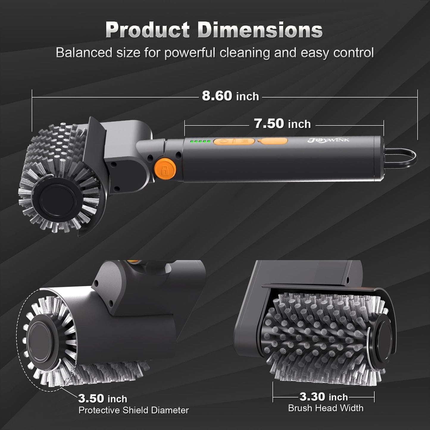 Upgraded Electric Grill Brush - Extreme 50kg Torque Power Grill Brush, 7.4V Motor, Safe for All Grills, SUS304 Anti-Shedding Bristle, with Heat Resistant Mat & Polishing Pad, for Fathers Day