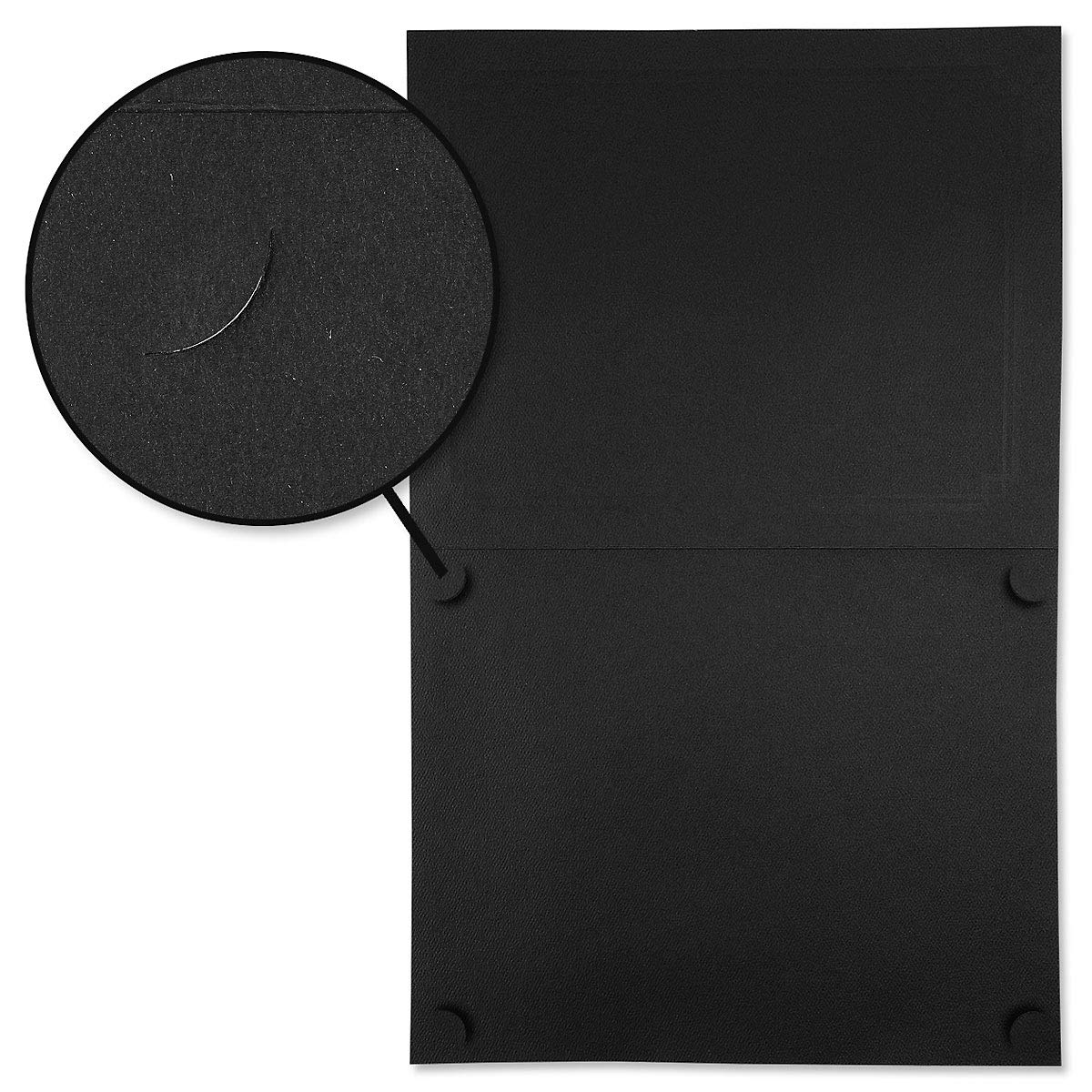 Classic Black and Silver Foil Certificate Folders - Pack of 50, Linen Cover 80 lb. Stock, Folded, Die-Cut Corners, for Office, Business Awards, Graduation, School Diploma Holder, 9-1/2" x 12"