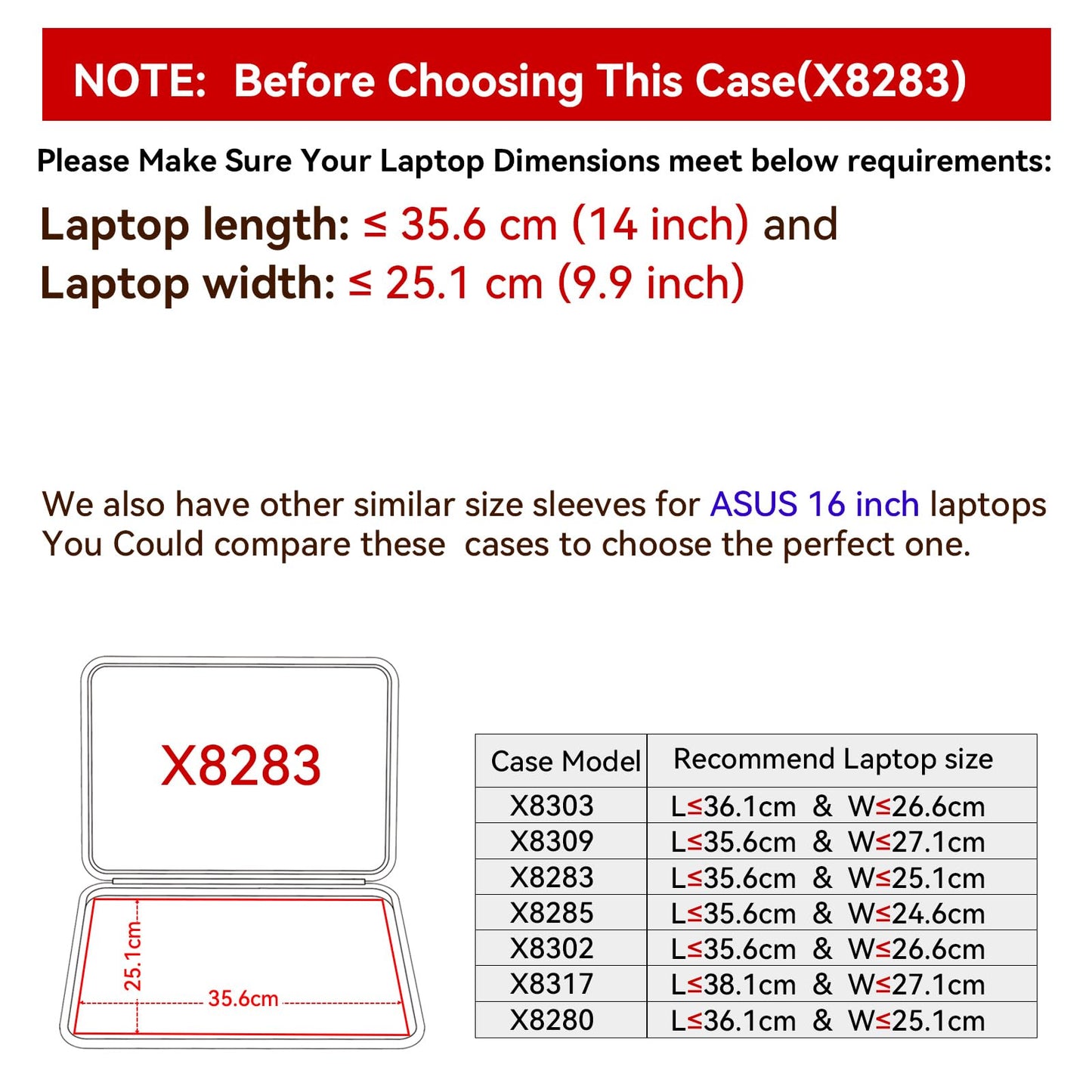 Smatree Hard EVA Protective Sleeve Case Compatible for 16 inch ASUS Vivobook Pro 16X (N7601), for 16 inch ASUS Vivobook S 16 FLIP OLED, for 16 inch ASUS Vivobook Pro 16X/16(K6602) Laptop Bag (X8283)