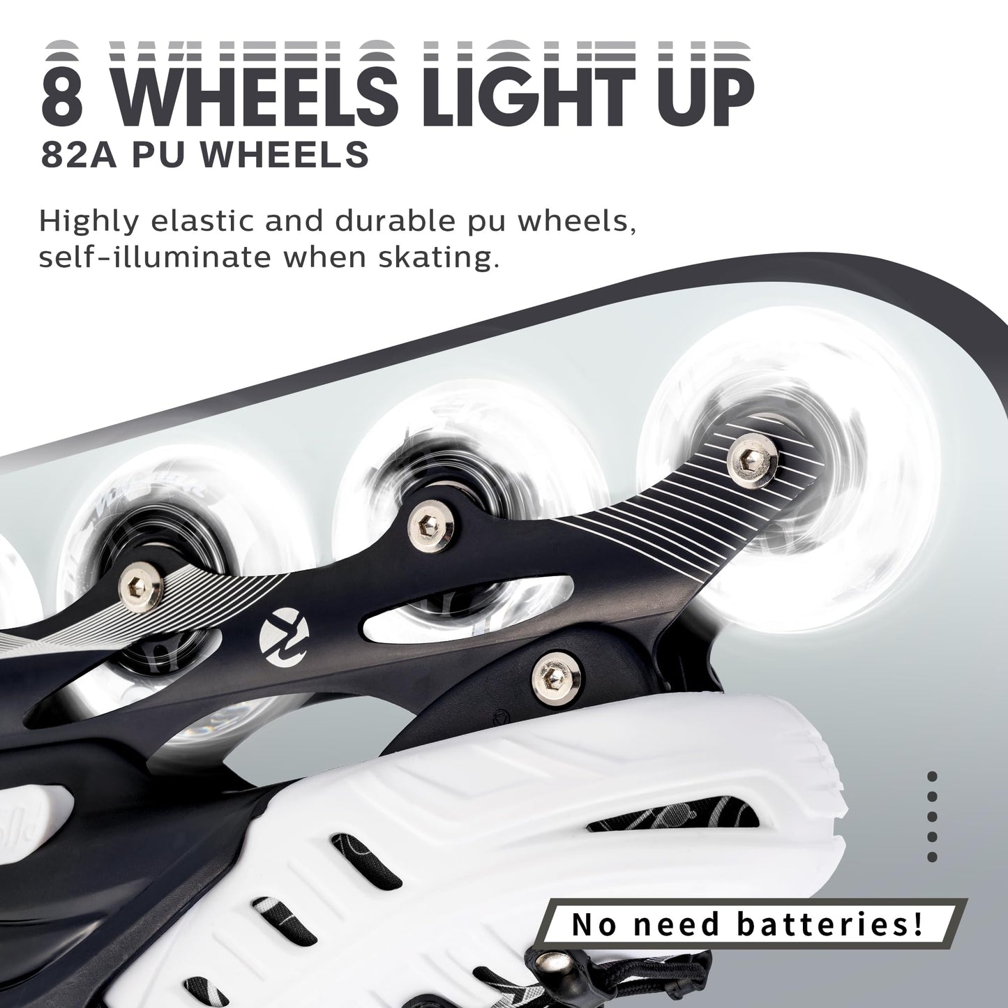 Inline Skates for Kids Adjustable Fun Illuminating Skates Girls Boys Ages 8-12 Patines para Niños Niñas Outdoor