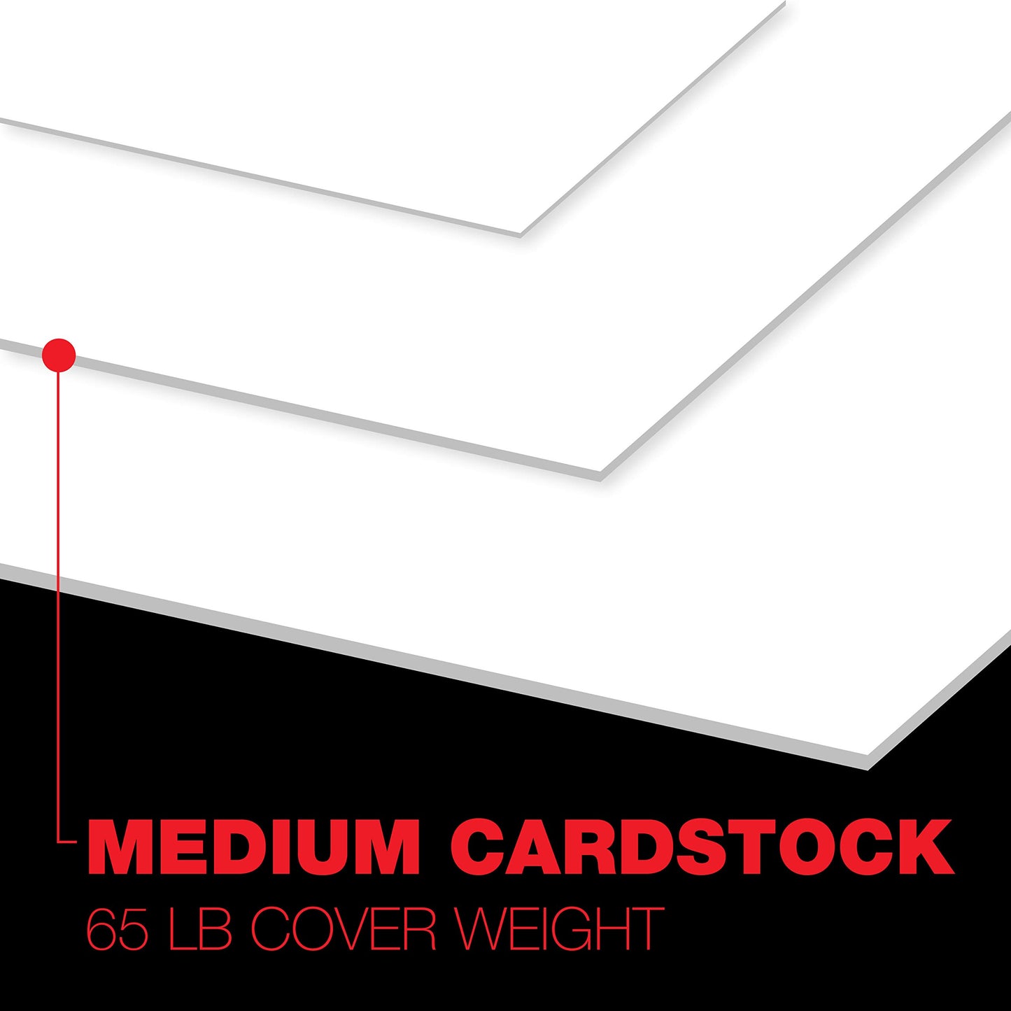 Accent Opaque White 8.5” x 11” Cardstock Paper, 65lb, 176gsm – 250 Sheets (1 Ream) – Premium Medium Weight Smooth Cardstock, Printer Paper for Invitations, Menus, Business Cards – 188560R