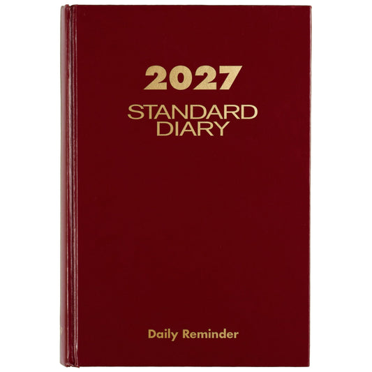 AT-A-GLANCE 2027 Daily Planner, Standard Diary, 5.75" x 8.25" Reminder Journal, Hardcover, Red (SD3891327)