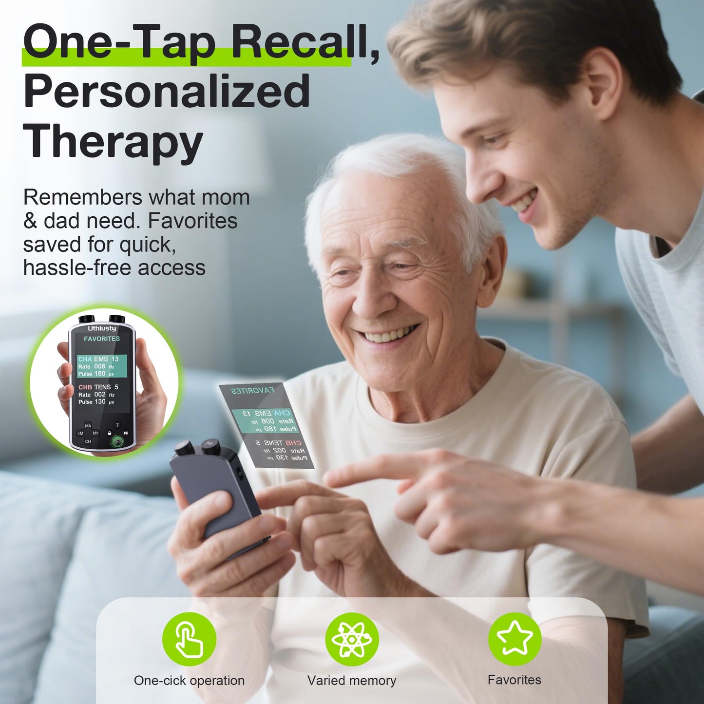 TENS Unit Muscle Stimulator with Color Display,Dual Channel TENS EMS Machine with Customizable Frequency&Pulse Width,36 Modes,20 Intensity Levels,Rechargeable Pain Relief Device–Black(Button Layout B)