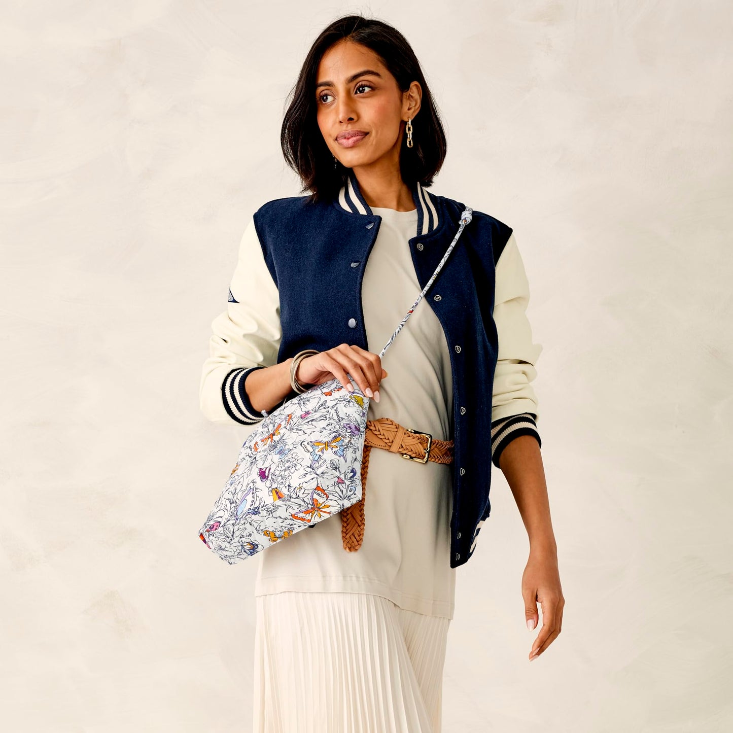Vera Bradley Premium Cotton Original Hipster Crossbody, Wing + Bloom