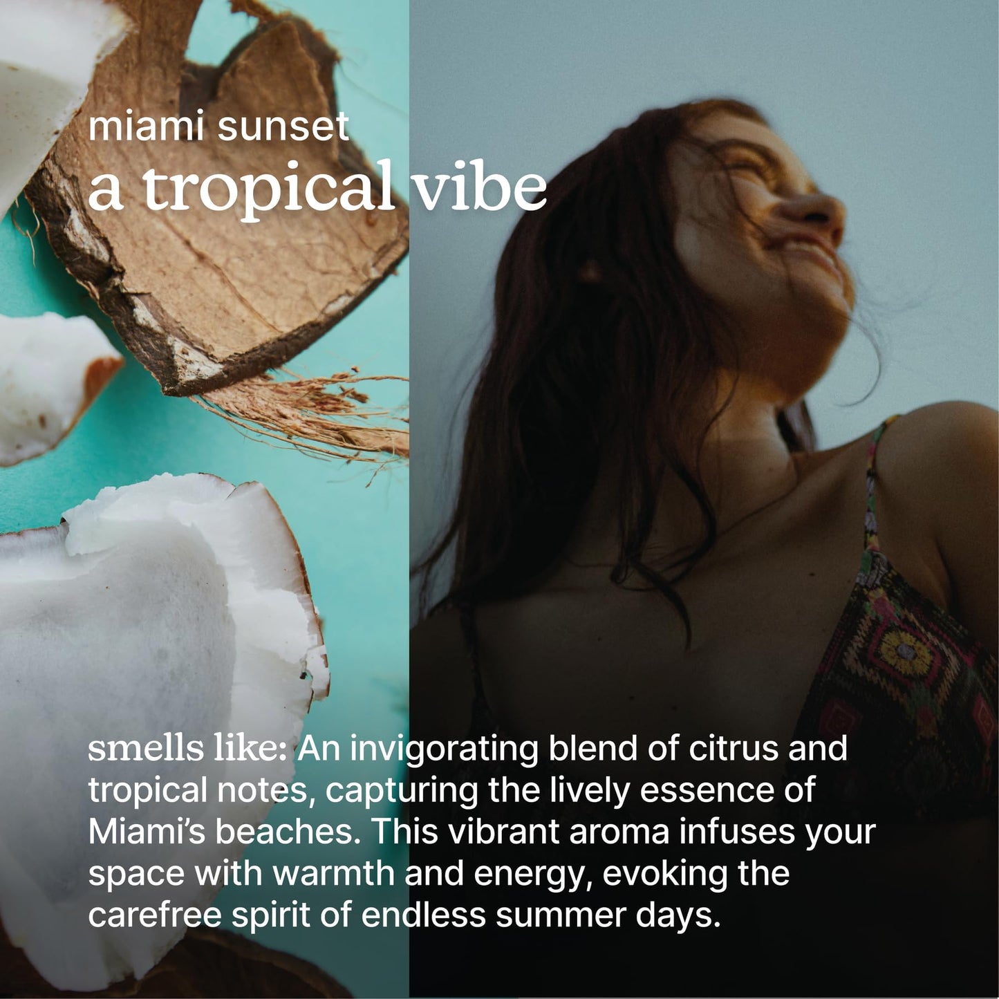 Homedics SereneScent Waterless Diffuser Oil Refill — Miami Sunset (120ml). Bright & Tropical Home Fragrance. Compatible with SereneScent Diffusers. Easy Twist Plug & Play