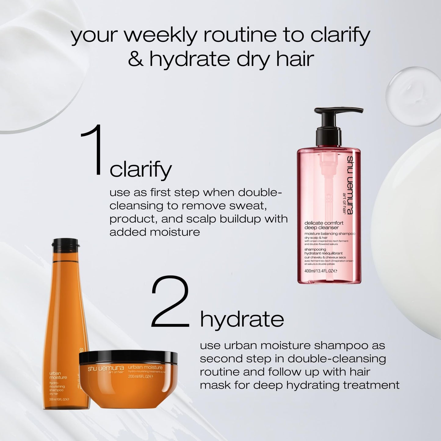 Shu Uemura Delicate ComFort Clarifying Shampoo For Dry Scalp & Hair - Cleanses and Softens Dry Hair, With Essential Nutrients and Antioxidants