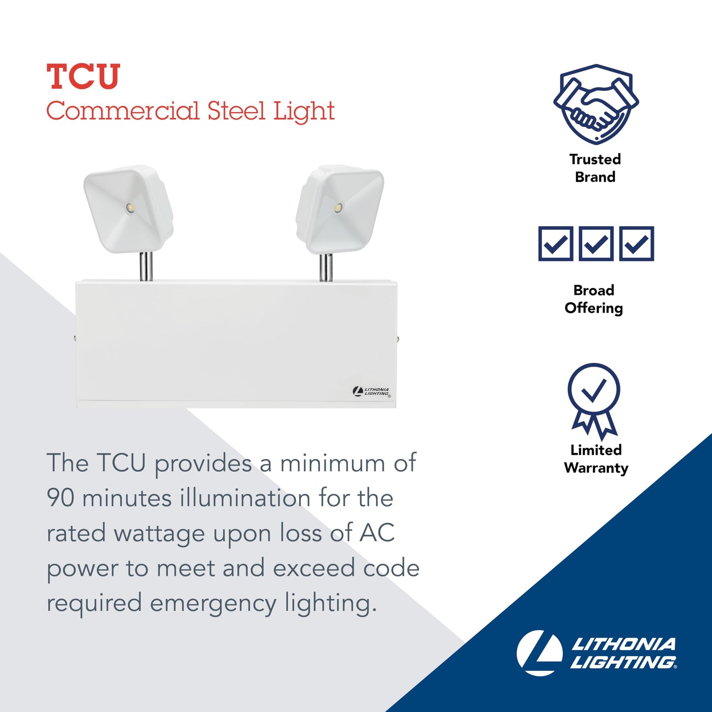 Lithonia Lighting TCU Commercial Steel 750 Lumens Emergency Lighting Unit (Pack of 1)