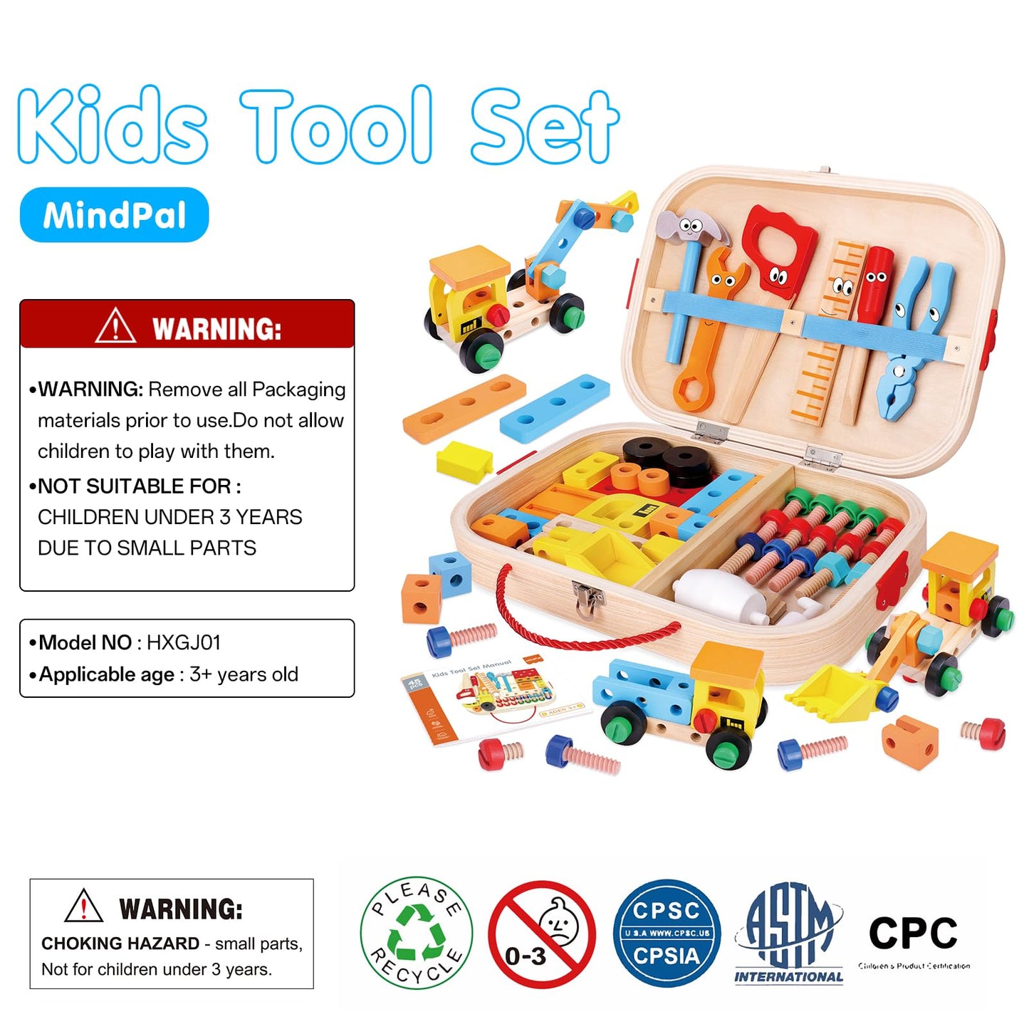 MindPal Kids Tool Set 45 PCS