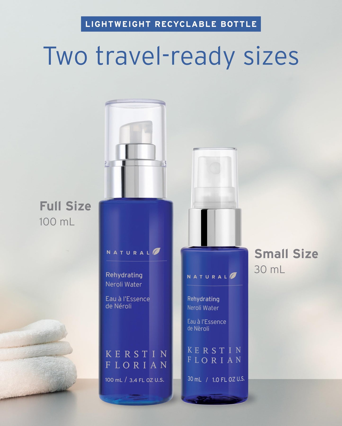 Kerstin Florian Neroli Water Face Mist | Orange Blossom Aromatherapy Spray | Hydrate & Refresh Skin with Probiotics & Peptides | All Natural | Vegan | Cruelty Free (3.4 fl oz)