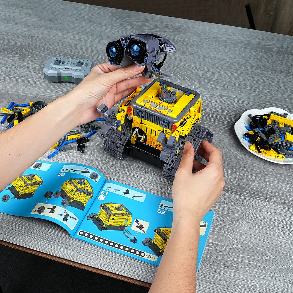 HOGOKIDS Robot Building Toys for Kids - 5 in 1 Remote & APP Controlled Building Set | RC Wall Robot/Engineer Robot/Mech Dinosaur STEM Toys for Boys Girls Age 6 7 8 9 10 11 12+ Year Old (520 Pcs)