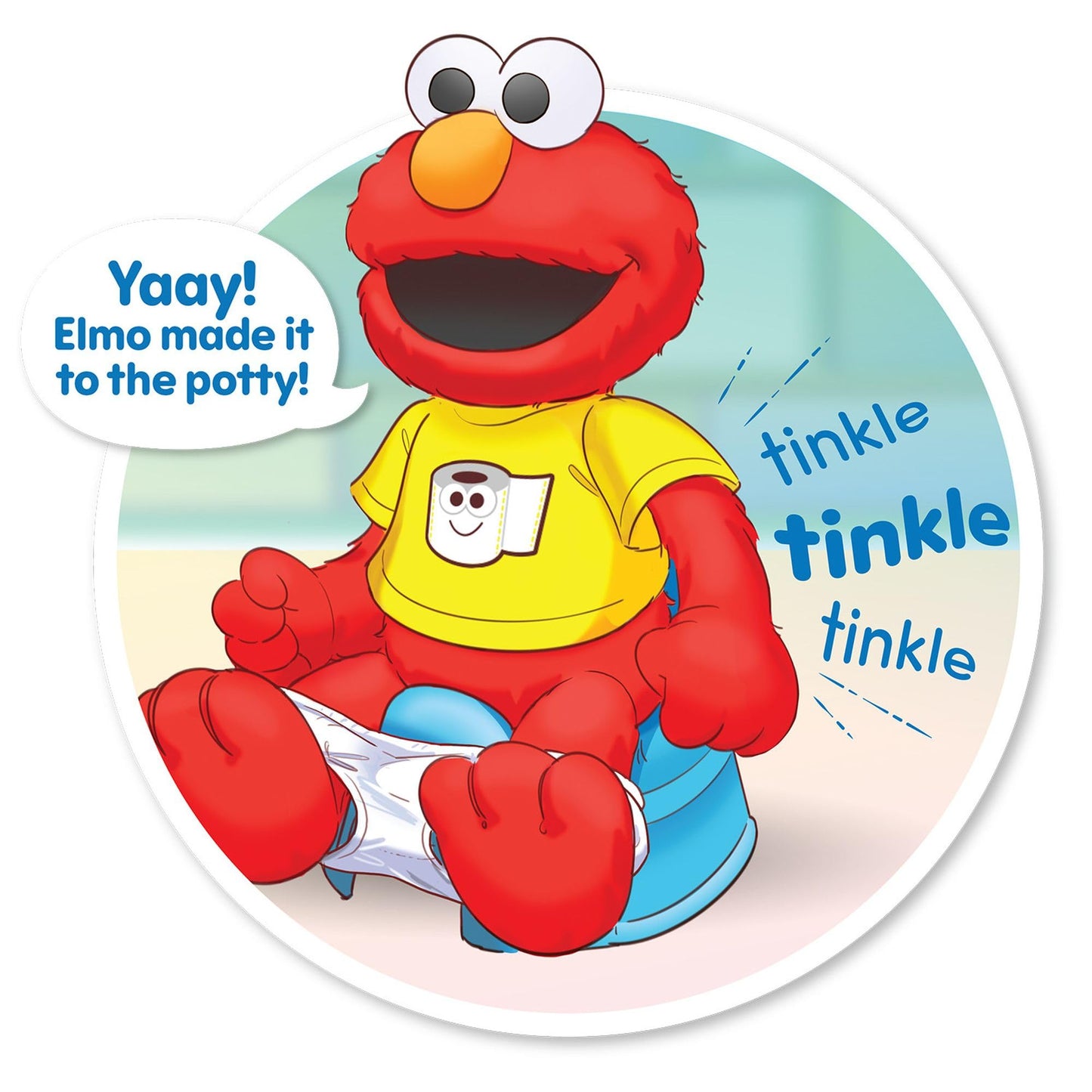 Sesame Street Potty Time Elmo 12-Inch Sustainable Plush Stuffed Animal, Sounds and Phrases, Potty Training Tool, Officially Licensed Kids Toys for Ages 18 Month, Gifts and Presents