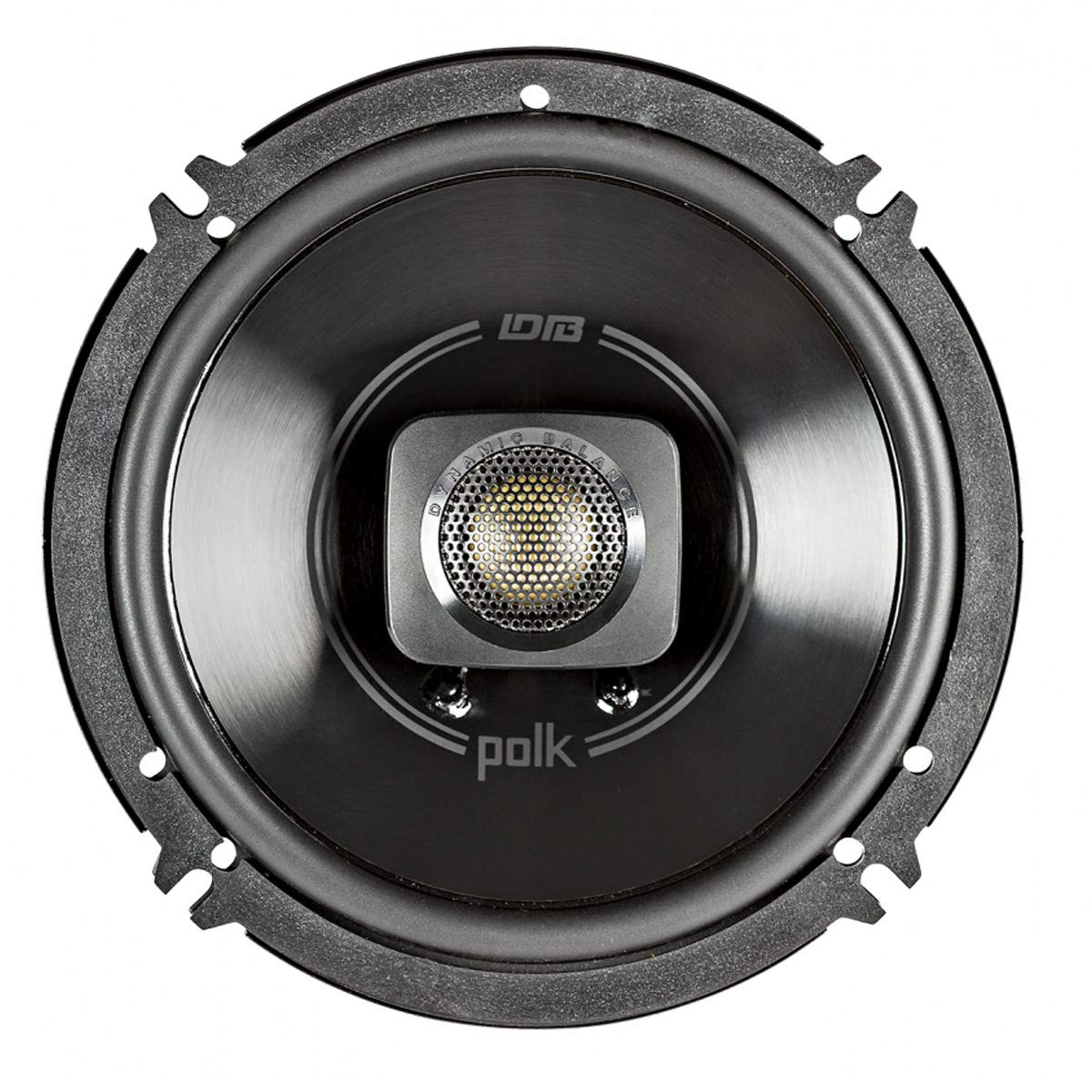 Polk Audio DB652 DB+ Series 6.5" Coaxial Speaker for Car & Marine, 2-Way Boat & Car Audio Speaker, 40-22kHz Frequency Response, Polypropylene Woofer Cone & 3/4" Silk Dome Tweeter, Black
