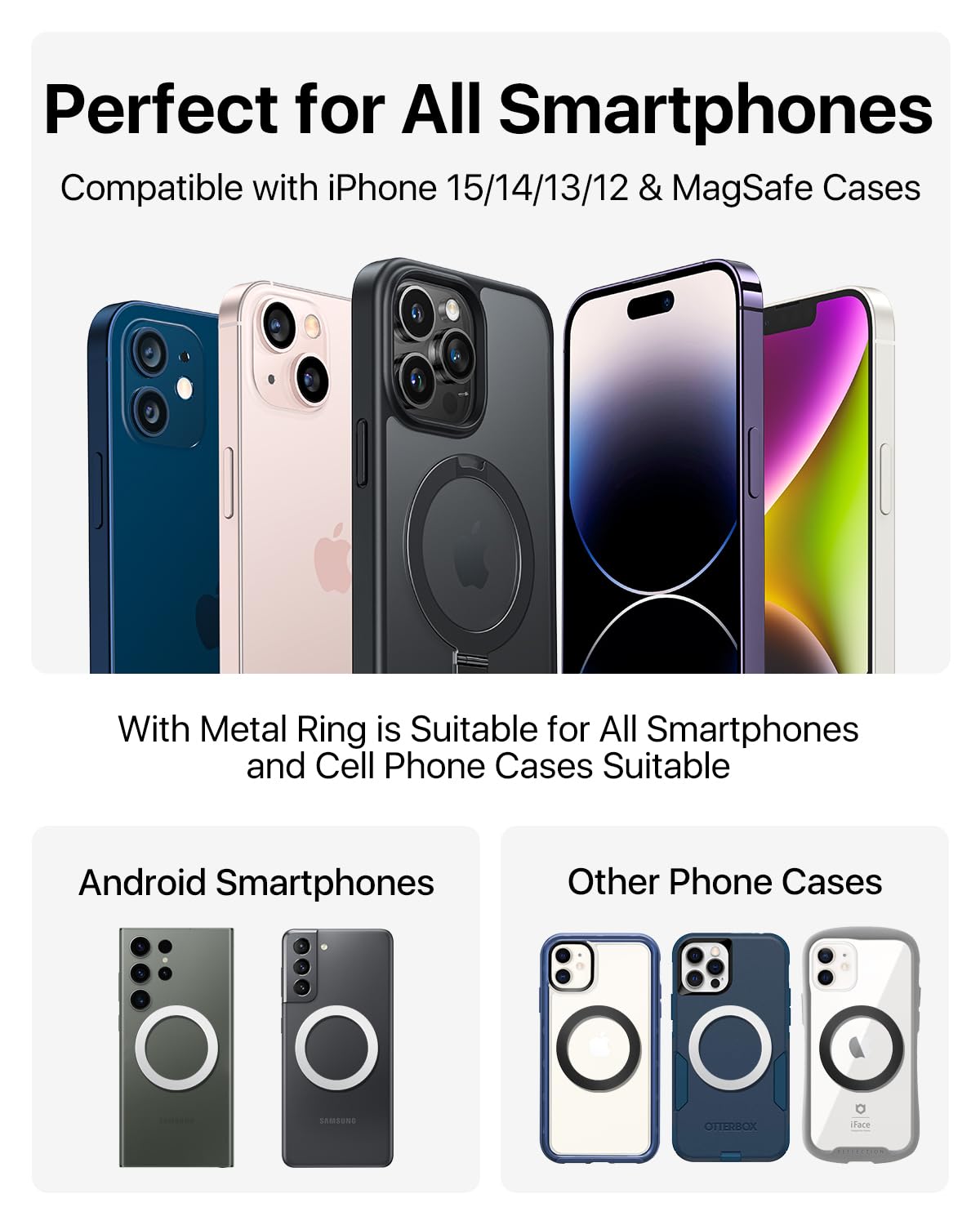 andobil for Magsafe Car Mount [Strongest Magnet, Easy Installation] All Metal Magnetic Cell Phone Holder Car, 360° Air Vent Car Phone Mount, Fits for iPhone 16 Pro Max 15 14 13 12, and MagSafe Cases