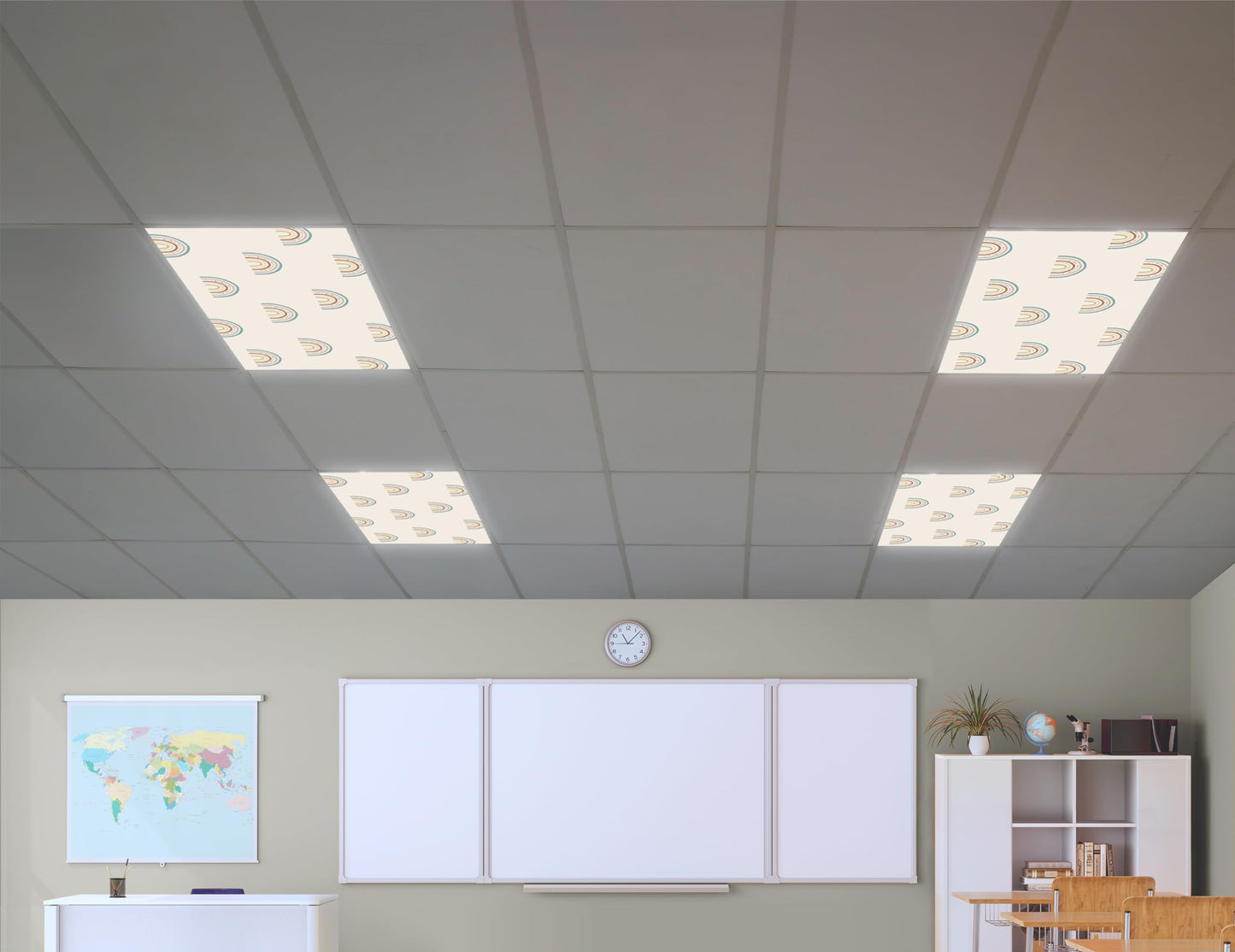 Teacher Created Resources Modern Rainbow Calming Covers Ceiling Light Filters (TCR20142)
