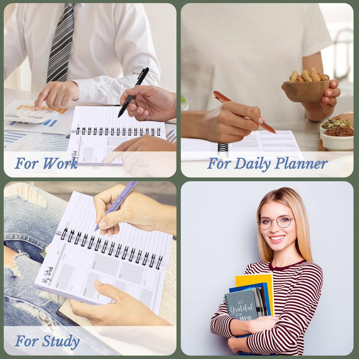 Tellingyou Bulk Employee Appreciation Gifts A6 Notebook with Pens CNA Week Appreciation Gifts Thank You for Team Office Coworker Staff Graduation Teacher Volunteers(Neutral Colors,100 Pcs)