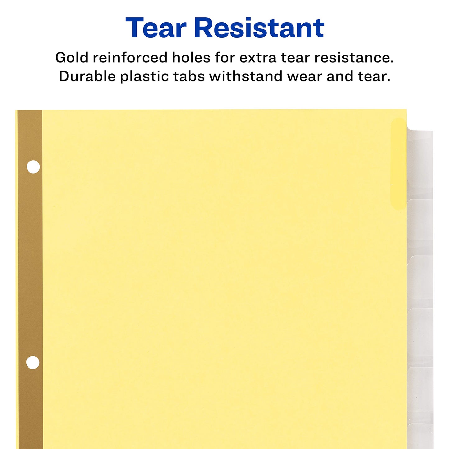 Avery Big Tab Insertable Dividers for 3 Ring Binders, 8-Tab Set, Buff Paper, Clear Tabs, 48 Sets of 11112 (11115)