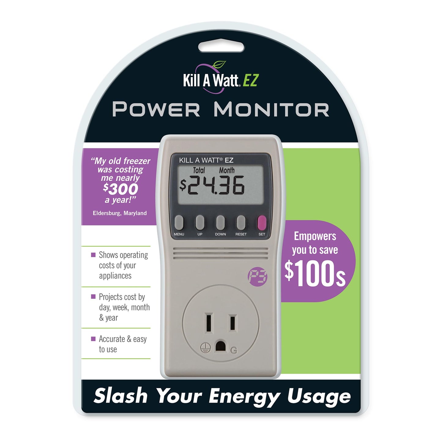 P3 International P4460 Kill A Watt EZ Electricity Usage Monitor , grey