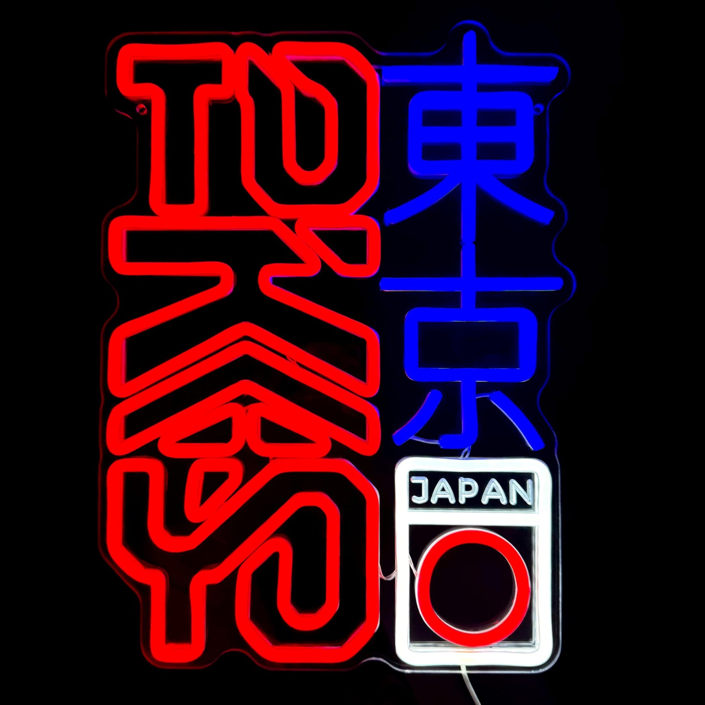 JOSEBRU Tokyo Neon Sign Dimmable Vibrant Japanese Kanji Art for Room Decor LED Neon Light Up Hanging Sign for Bar Pub Party Bedroom Home Decor 11.81"x16.14"