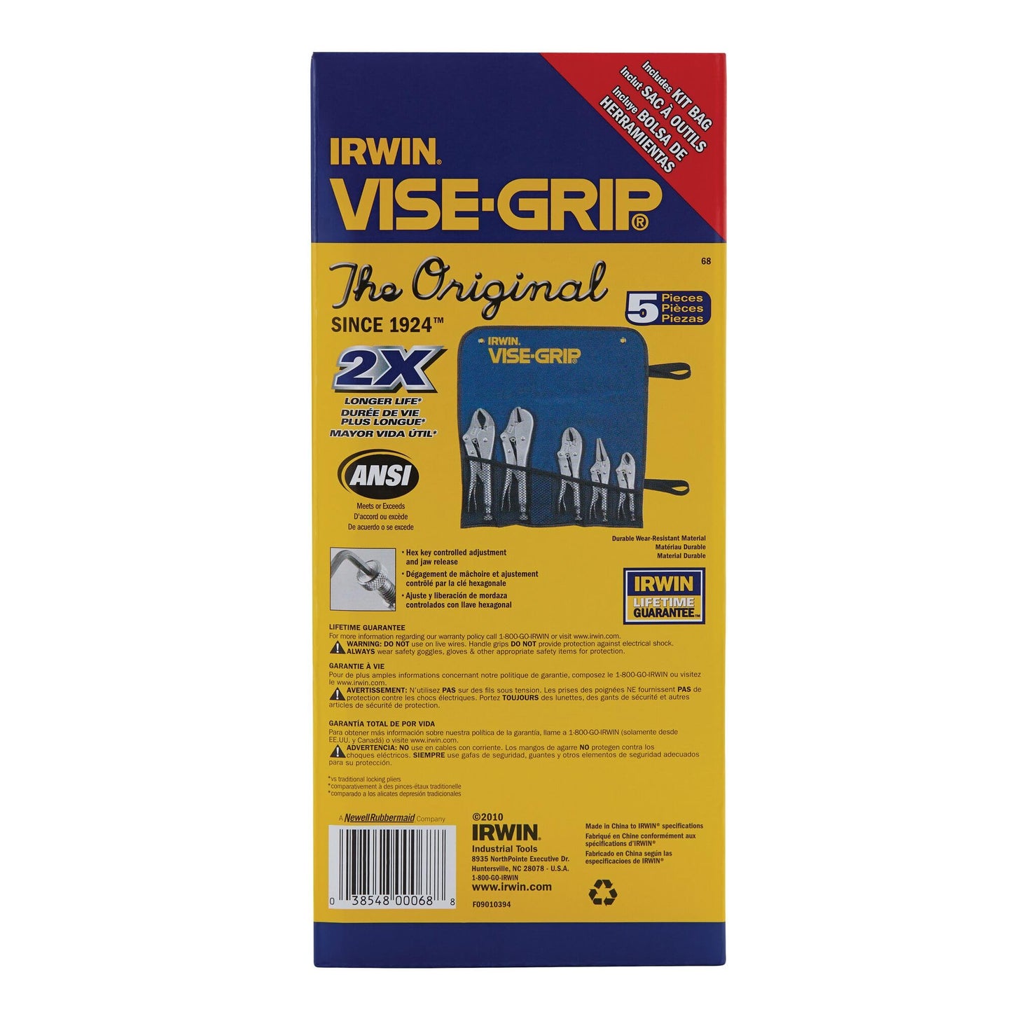 IRWIN VISE-GRIP Original Locking Pliers Set, 5 Piece Set, 68