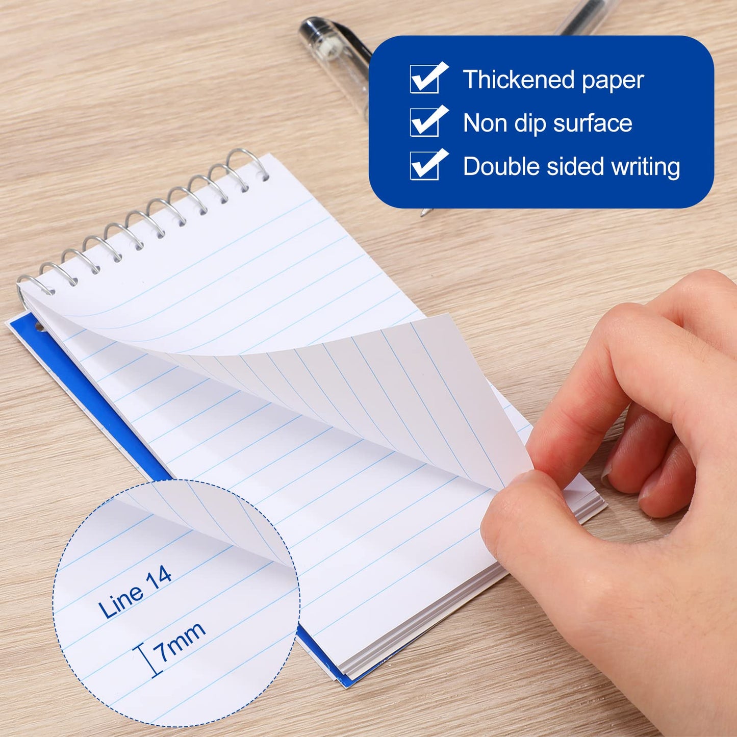 Leelosp Small Spiral Notebooks 3'' x 5'' Mini Memo Notepads Pocket Size Steno Pads with Lined & Wire Bound for End of Year School Gifts Office Nurse Essentials, 75 Sheets/Pad(50 Pcs,Neon)