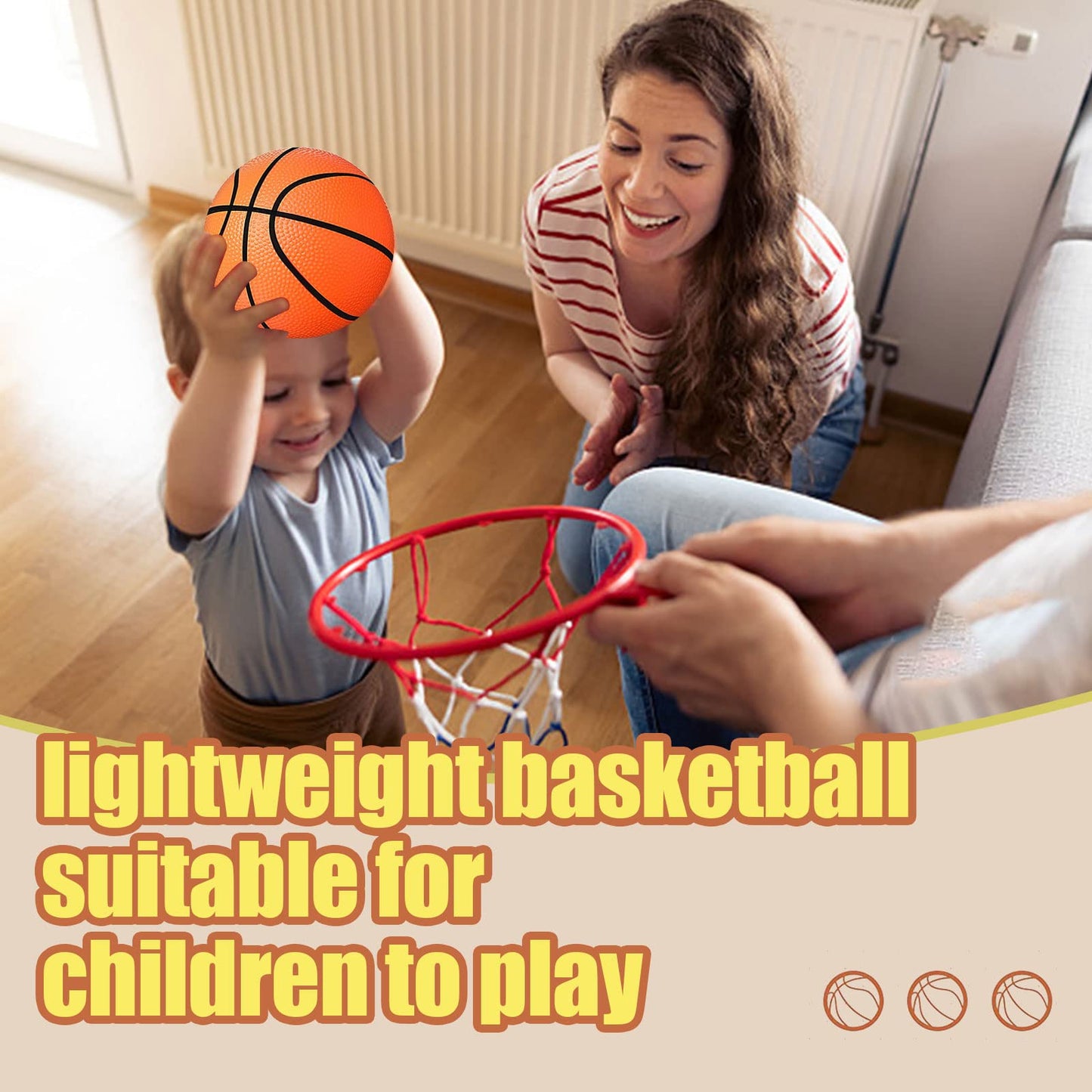 Hymaz 24 Pcs Mini Basketballs 4 inch Basketball with Ball Pump for Indoor and Outdoor Basketball Hoop,Party Favors Balls Playground Games Sport Toys Ball for Kids Adults