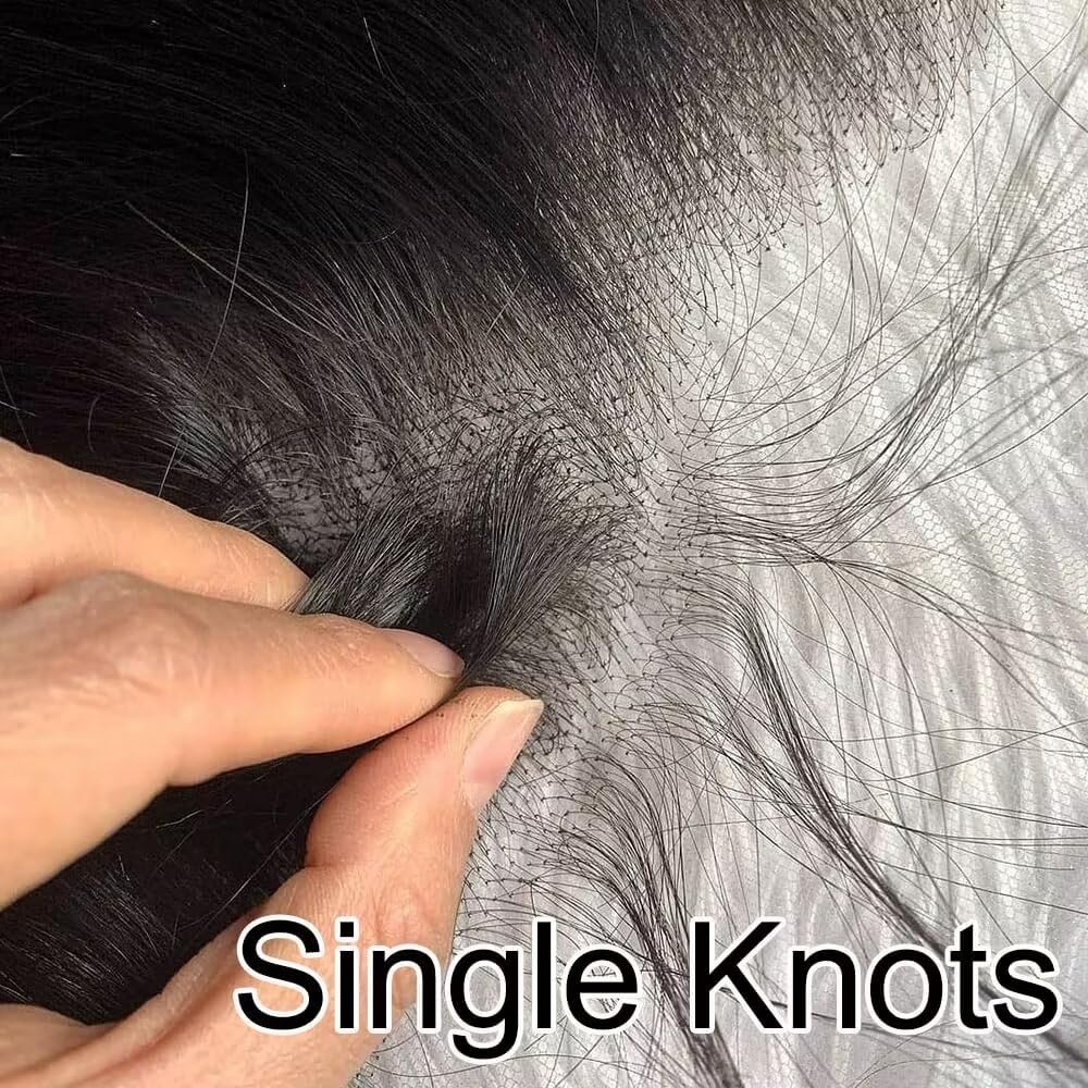 KRN 13X6 Real HD Lace Frontal, Serrated Edge Ultra-Thin Invisible Lace Frontal Human Hair Natural Black 12A Grade Brazilian Virgin Hair Single Knot 13X6 Lace Frontal Pre-Plucked with Baby Hair 12 Inch