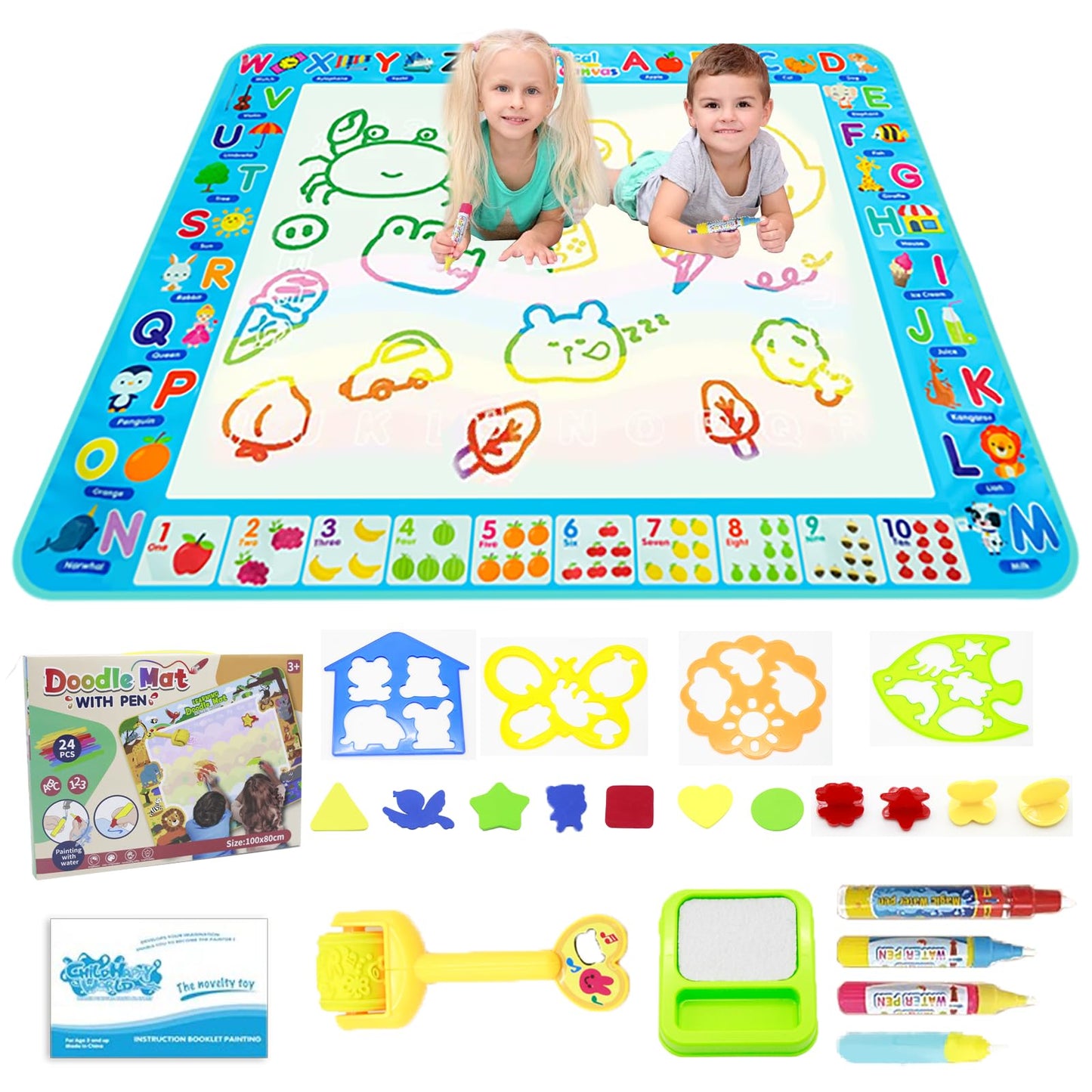 Reusable Water Doodle Mat for Writing and Writing