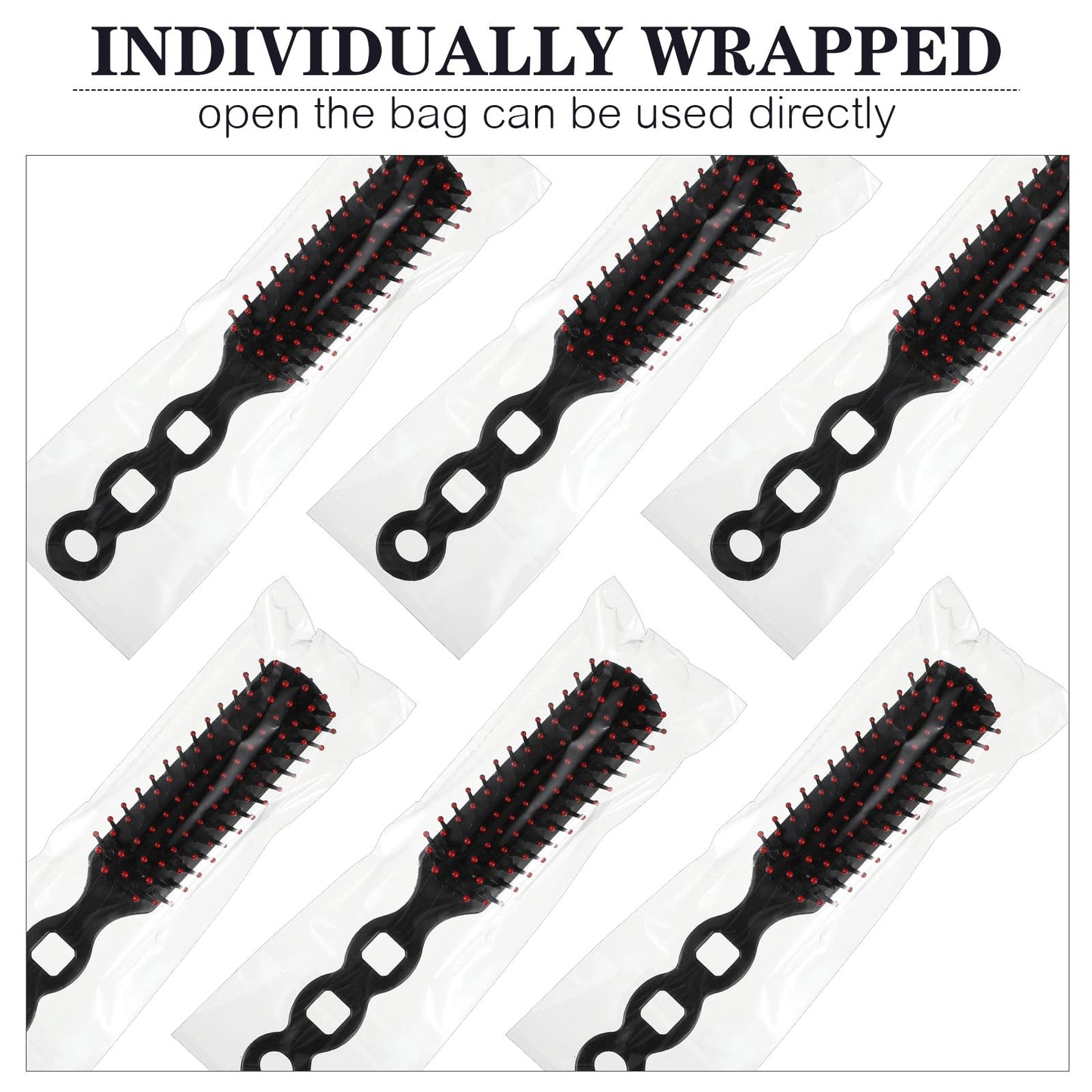 Yetene 100 Packs Hair Brushes for Homeless Individually Wrapped Hair Brush Suitable for Homeless Shelter Hotel Nursing Home Charity Church