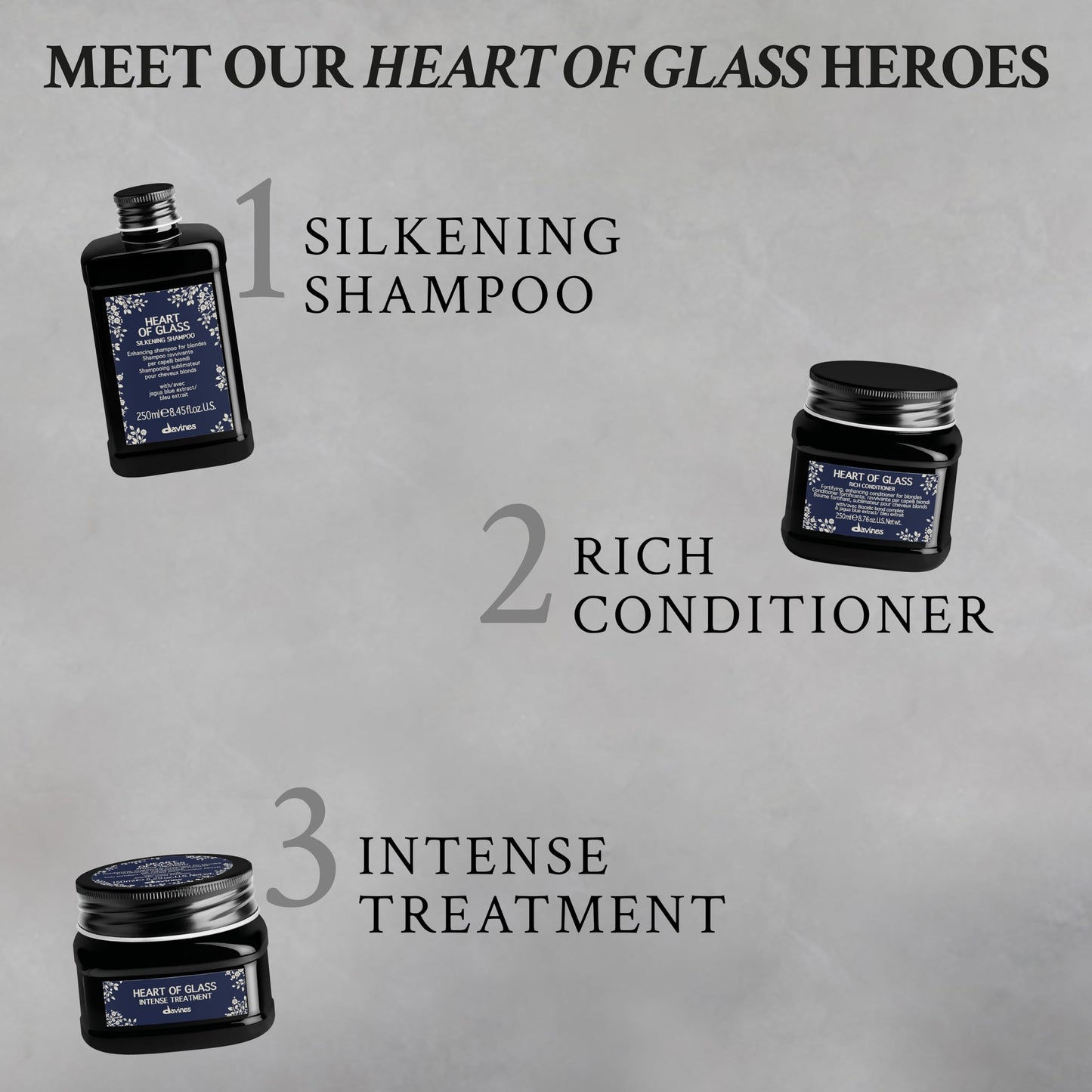 Davines Heart of Glass Instant Bonding Glow, Reinforcing Shine Serum, Lightweight Treatment for Blonde And Color-Treated Hair, 10.14 Fl. Oz.