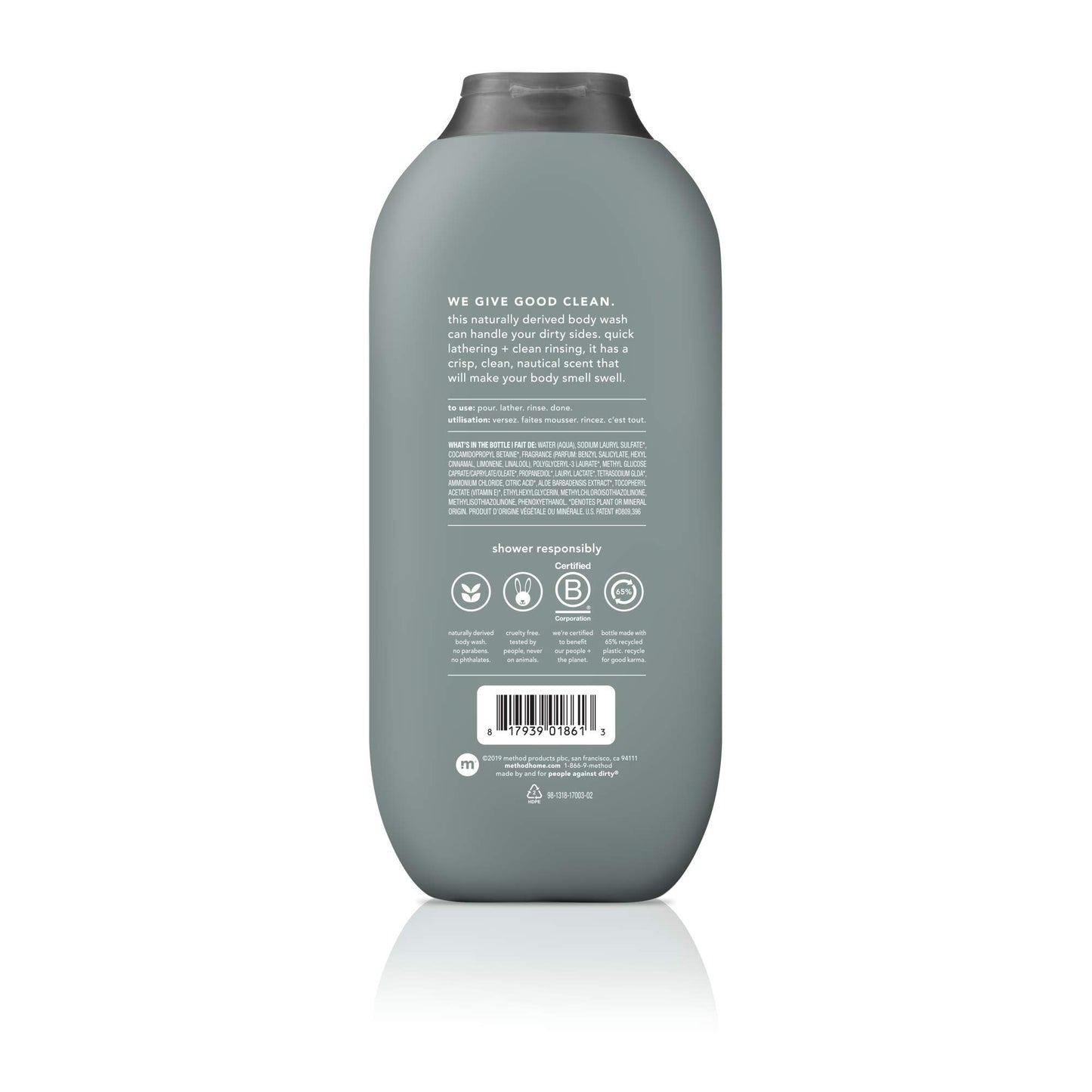 Method Men, 3-pack Body Wash 18 Oz Each (Sea + Surf, Cedar + Cypress, Juniper + Sage)