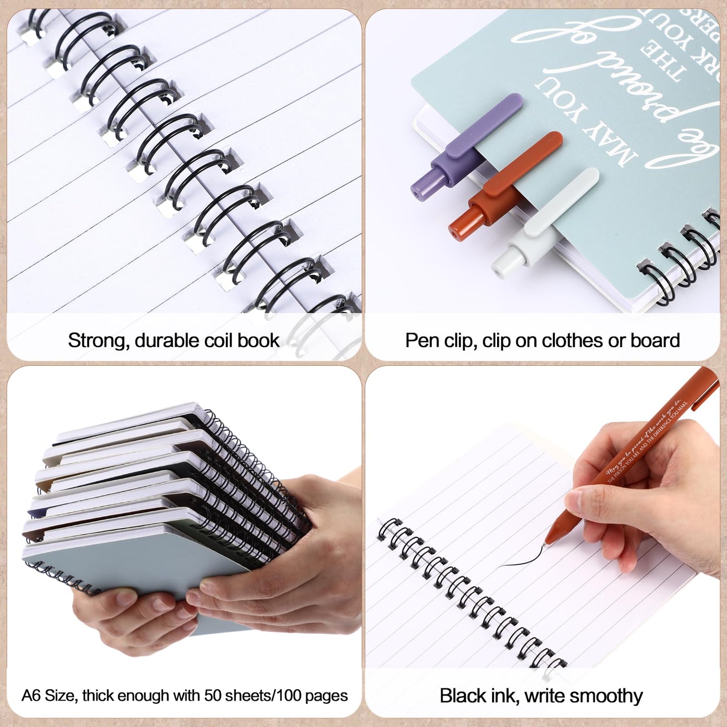 Honoson 30 Sets/60 Pcs 2026 CNA Appreciation Gifts Employee Appreciation Gifts May You Be Proud The Work Notebook with Ballpoint Pen Thank You Notebooks for Nurse Coworker CNA Week (Vivid Color)
