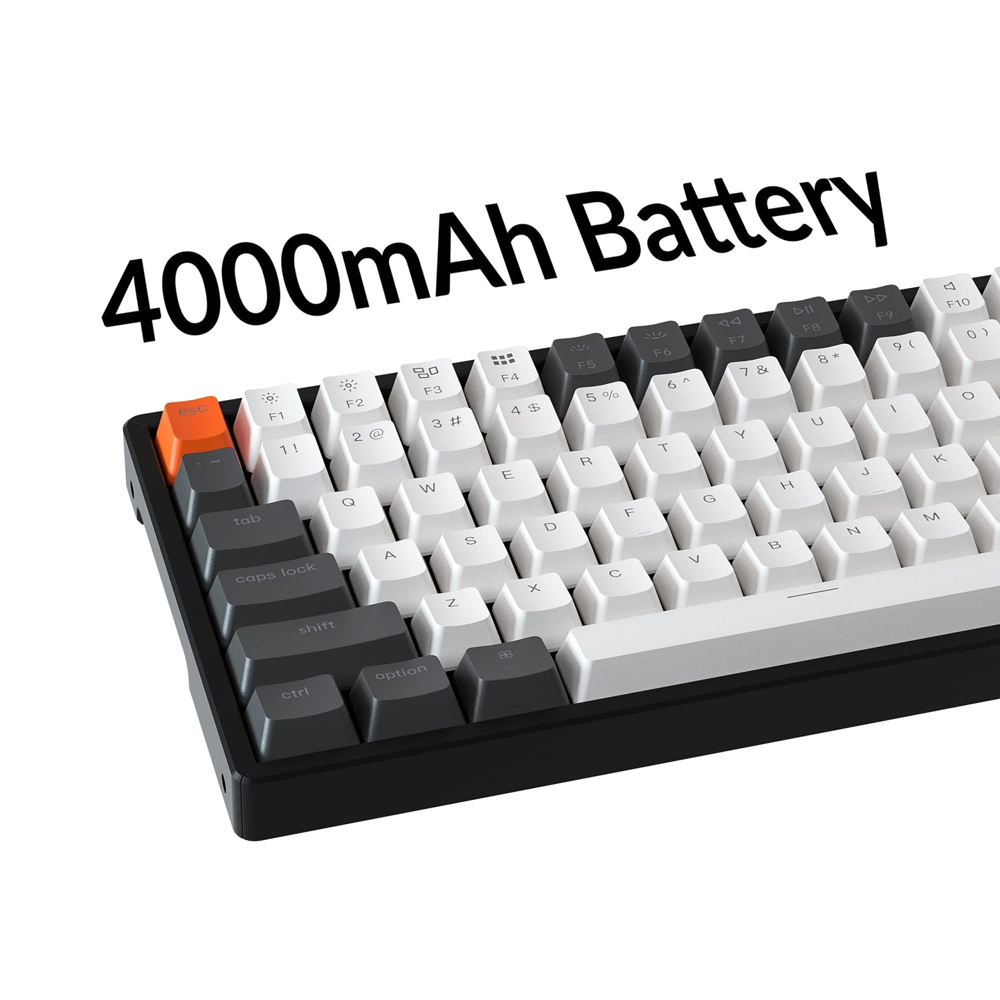 Keychron K2 75% Layout 84 Keys Hot-swappable Bluetooth Wireless/USB Wired Mechanical Keyboard with Gateron G Pro Brown Switch/Double-Shot Keycaps/RGB Backlight/Aluminum Frame for Mac Windows Version 2